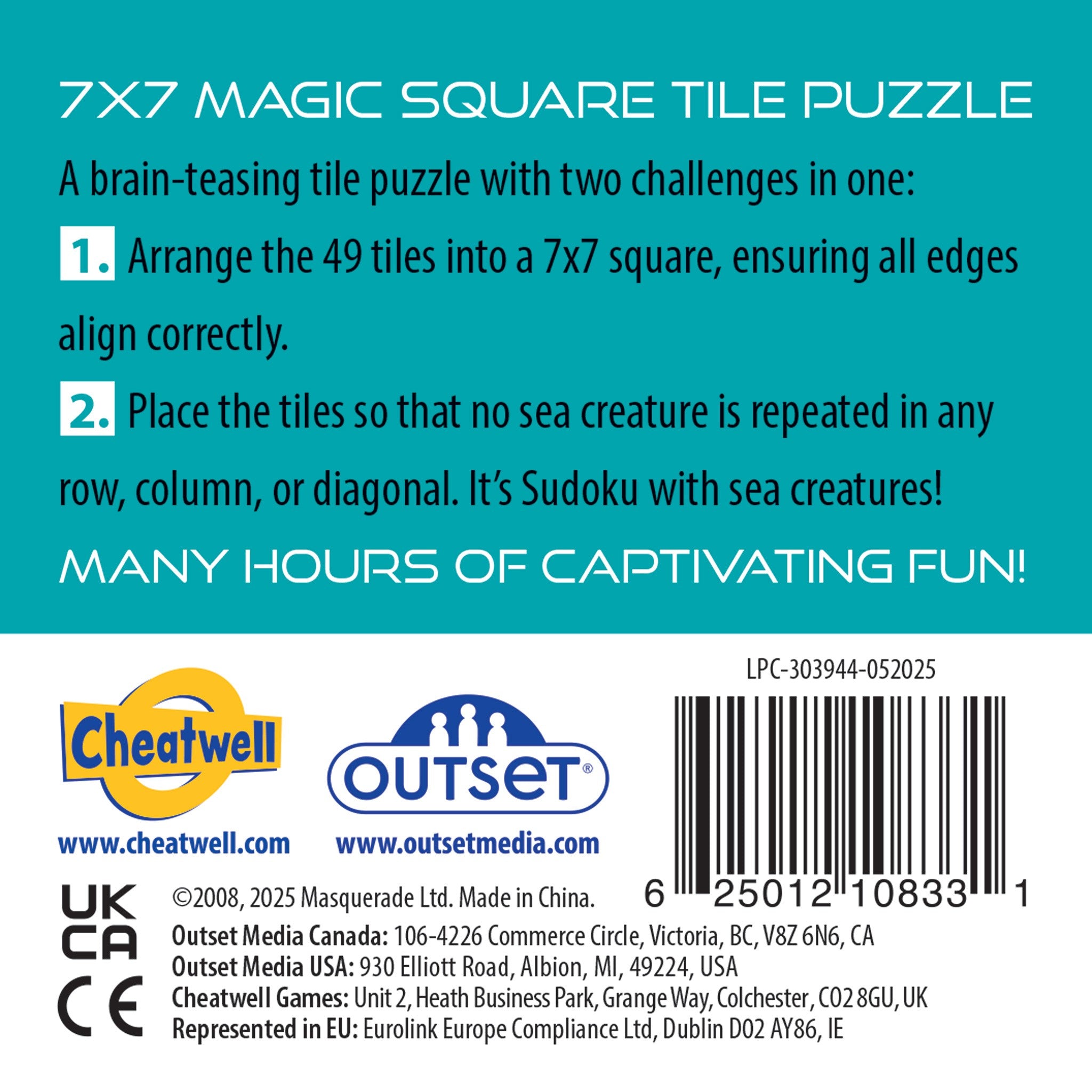 Tidal Pool Magic Square 49 Piece Puzzle - Online Only