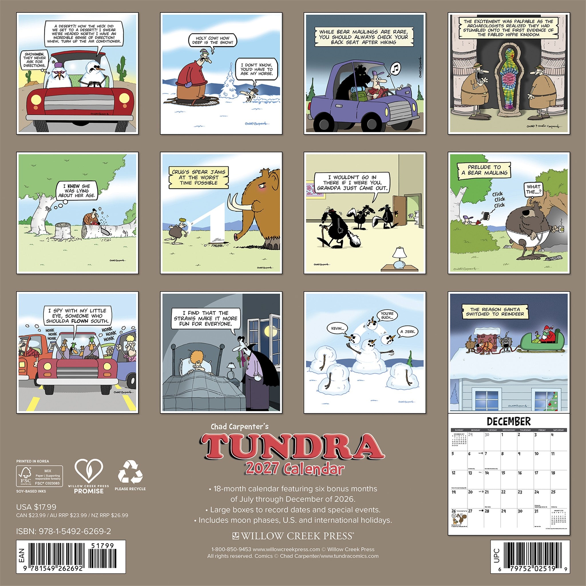 Tundra 2027 Wall Calendar - Online Only