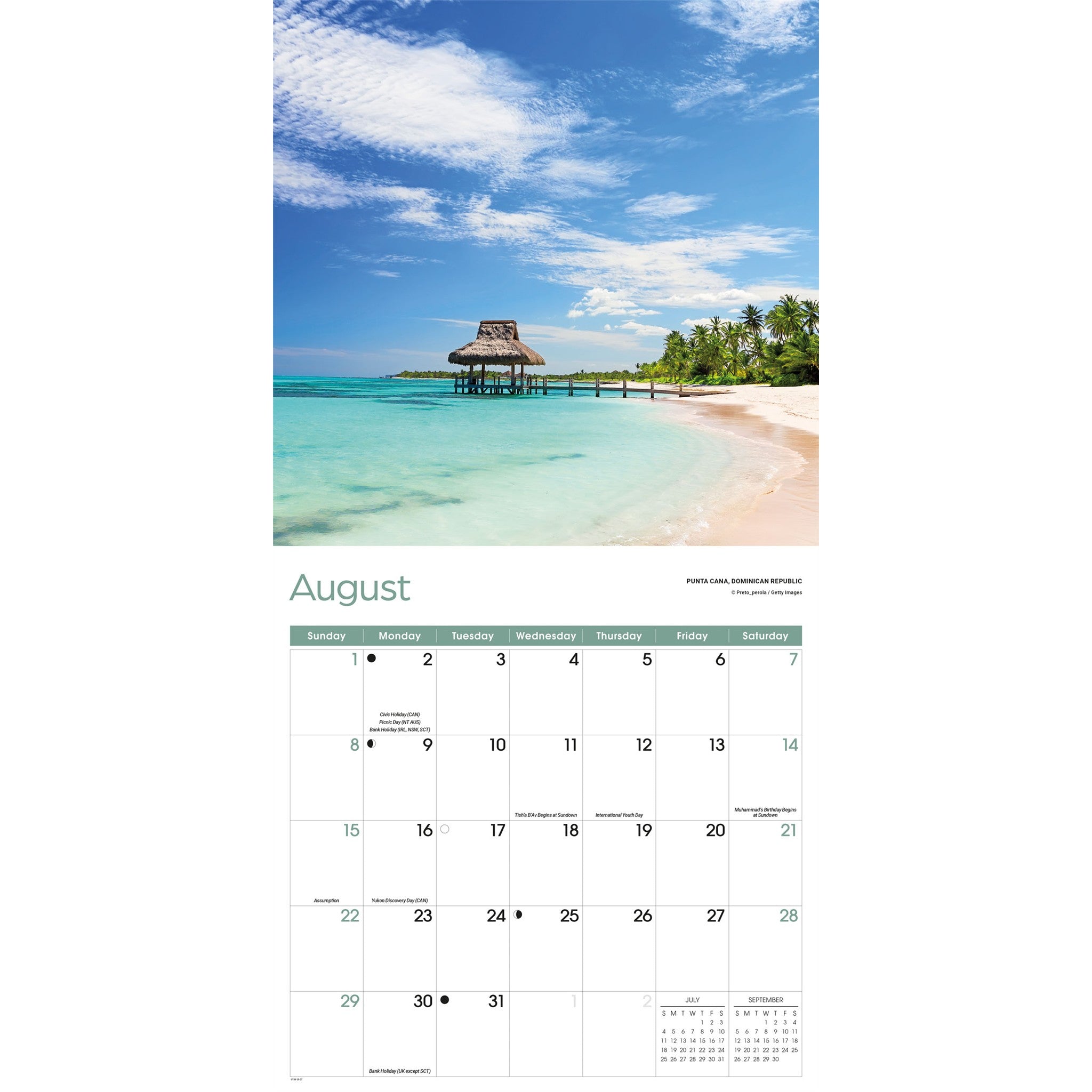 Beaches 2027 Wall Calendar