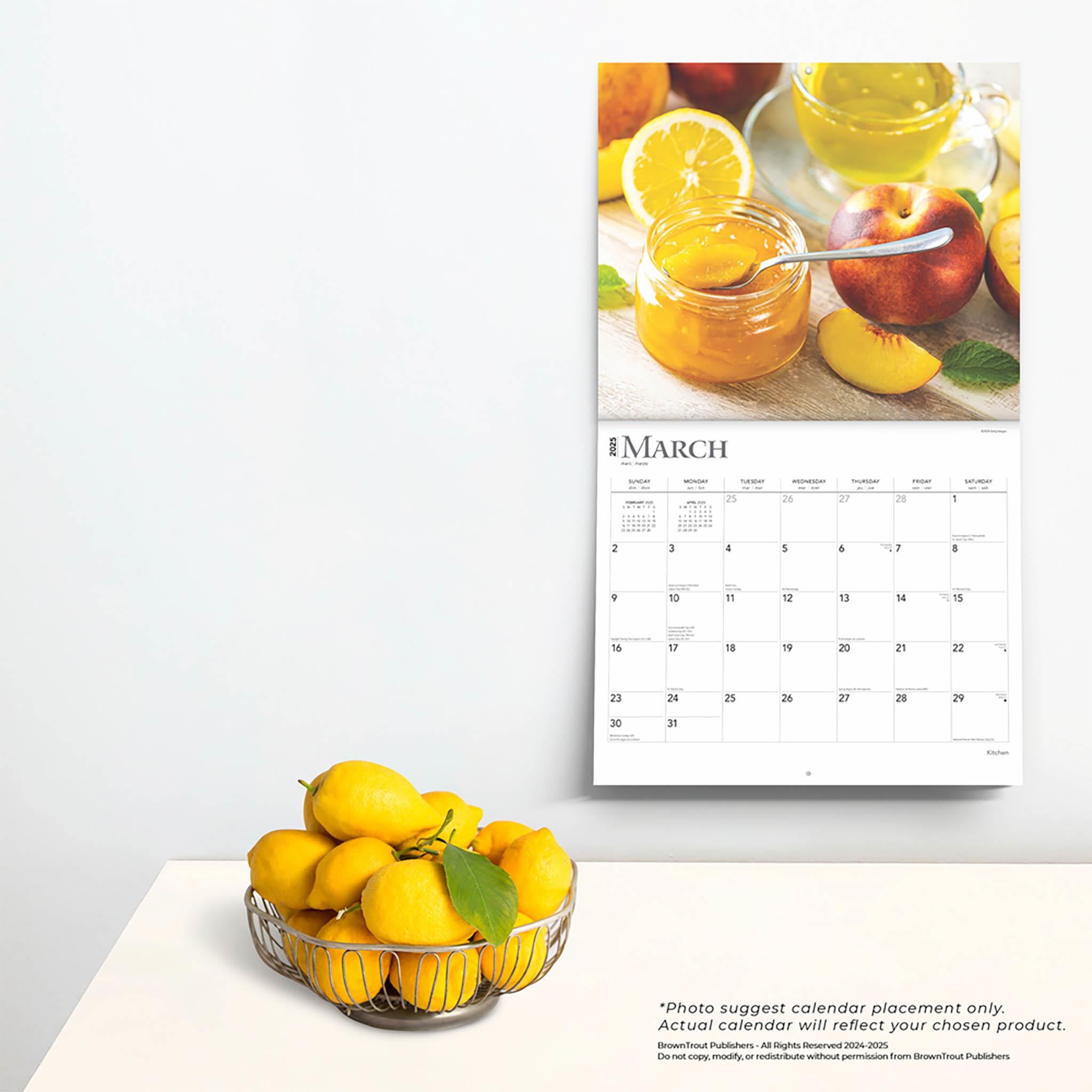 Kitchen Deluxe Wall 2025 Calendar