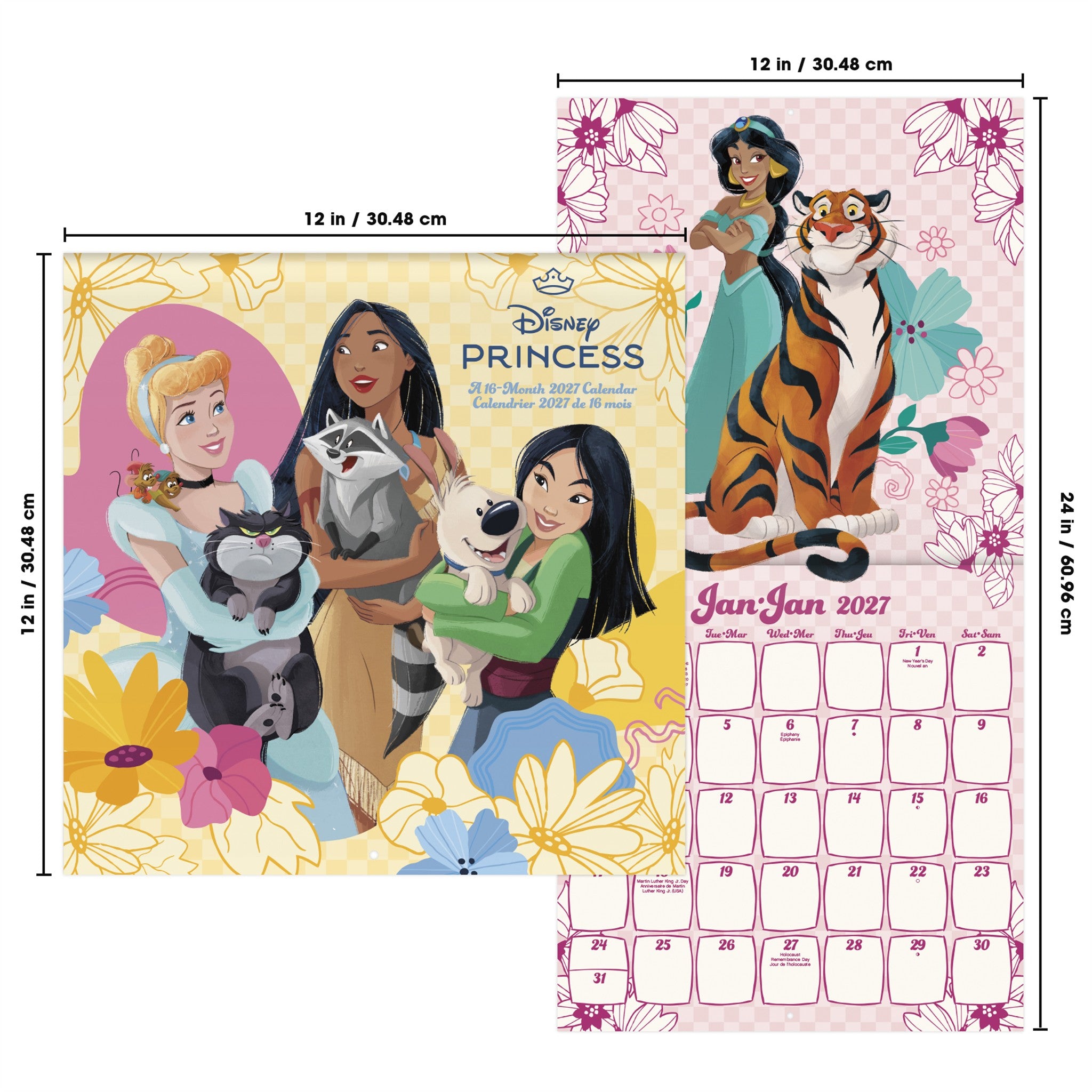 Disney Princess 2027 Wall Calendar