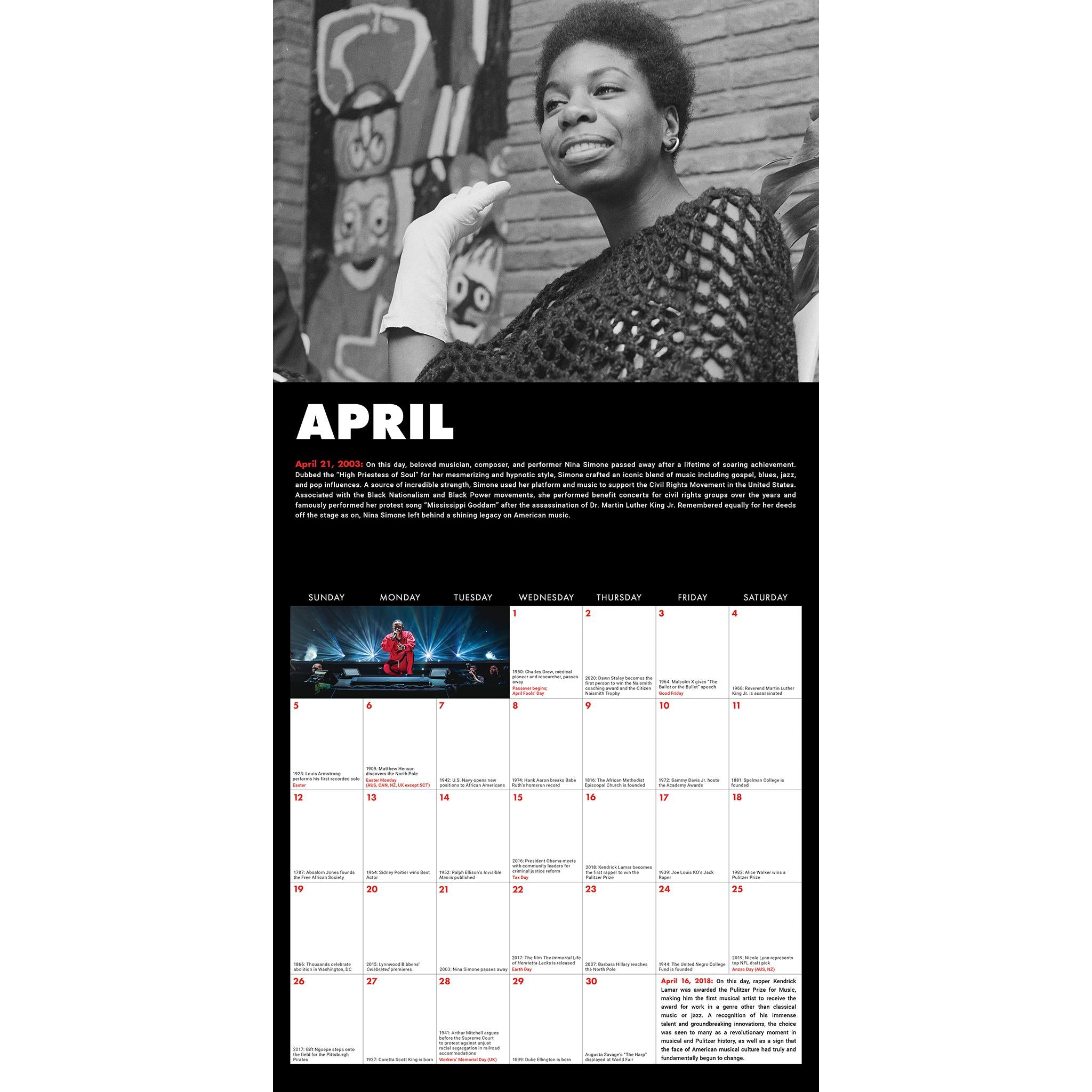 This Day In Black History 2026 Wall Calendar - Online Only