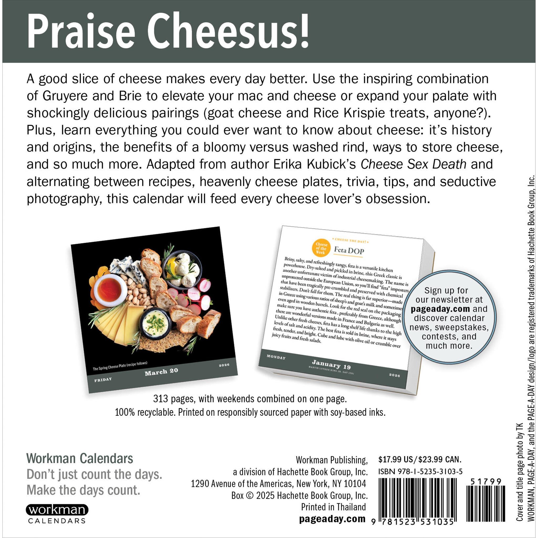 Cheese Sex Death 2026 Box Calendar - Online Exclusive