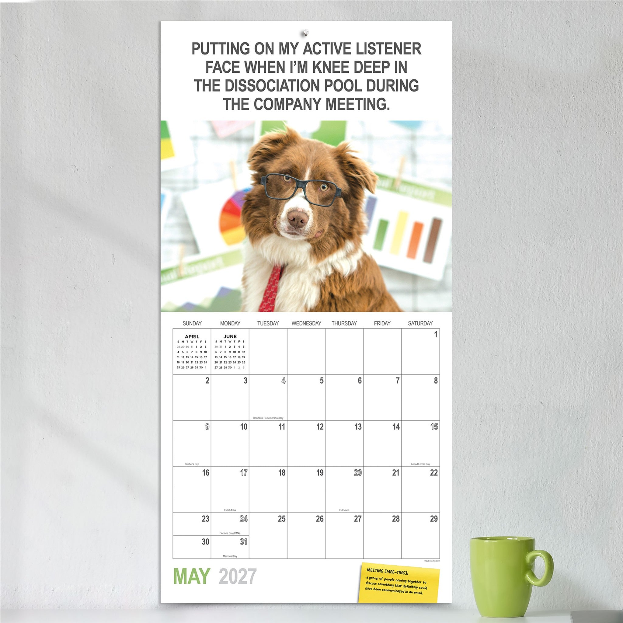 Desk Dogs 2027 Wall Calendar