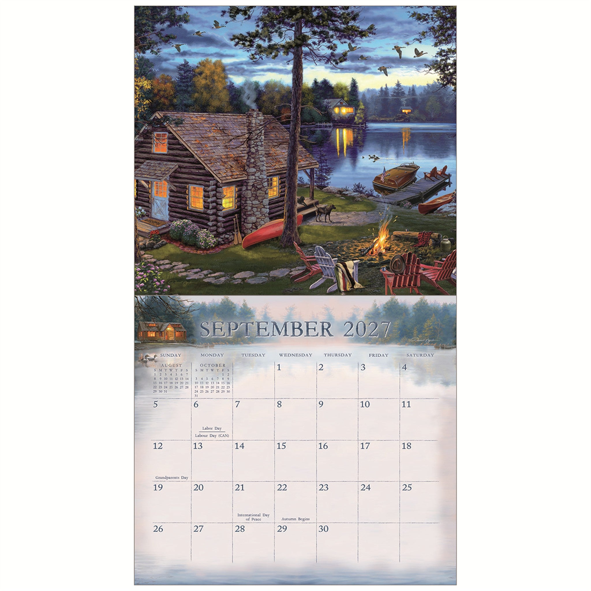 Cabin View Special Edition 2027 Wall Calendar