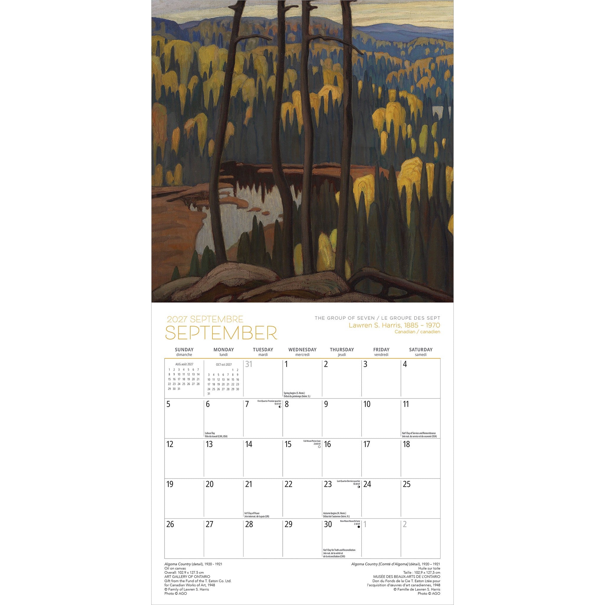 The Group of Seven / Le Groupe des Sept Art Gallery of Ontario 2027 Medium Mini Calendar