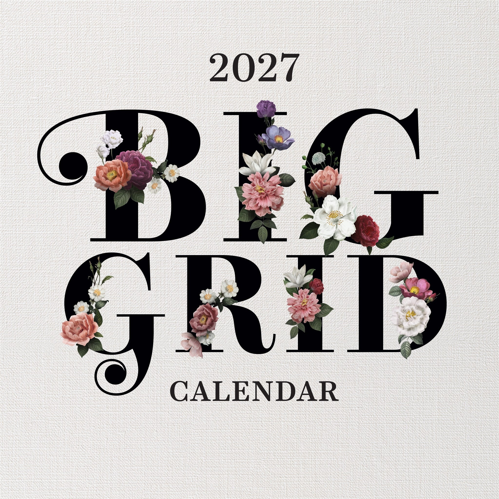 Big Grid Floral 2027 Wall Calendar