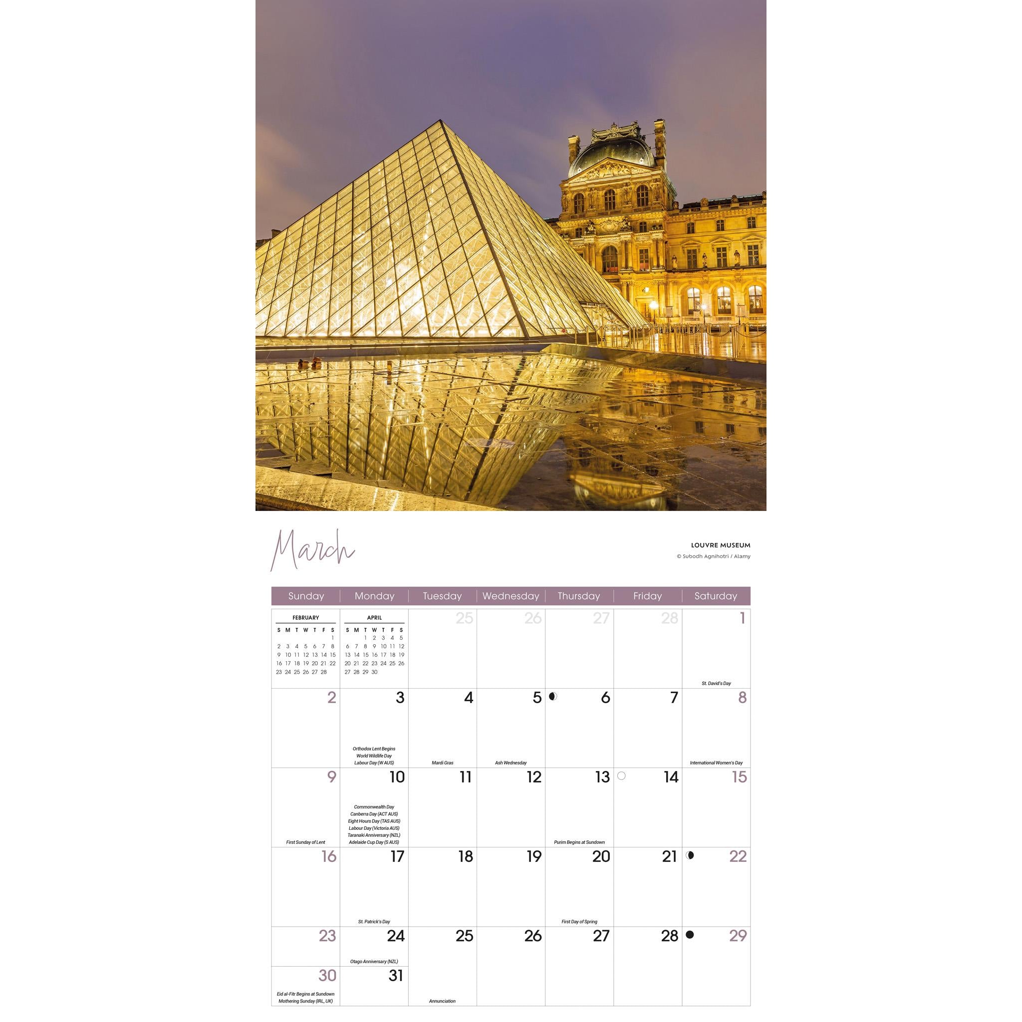 Paris Wall 2025 Calendar