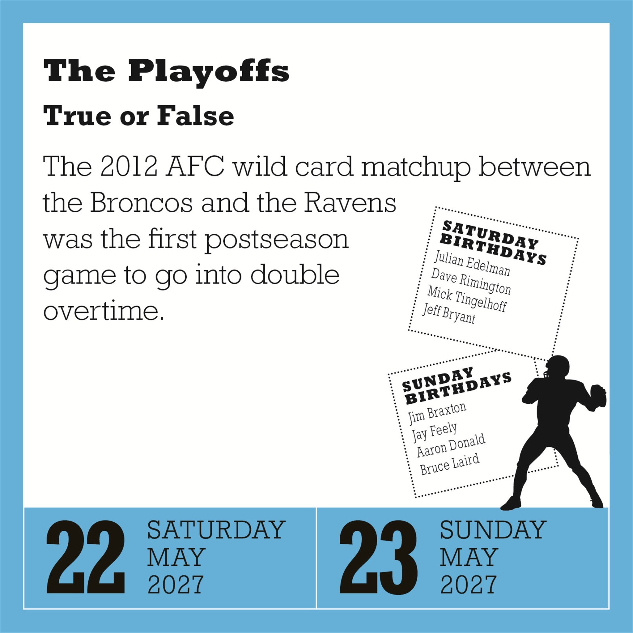 A Year of Football Trivia 2027 Box Calendar