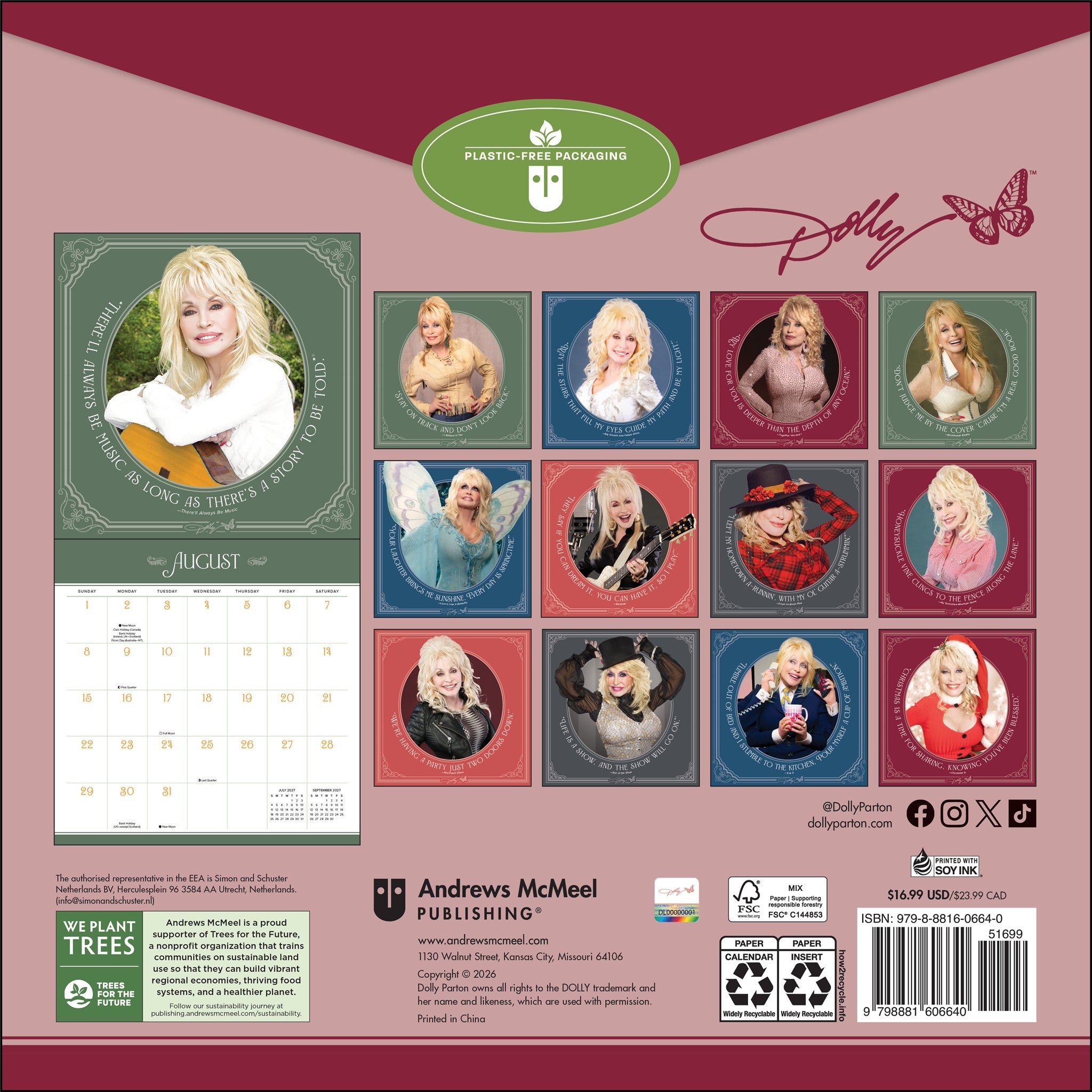 Dolly Parton 2027 Wall Calendar