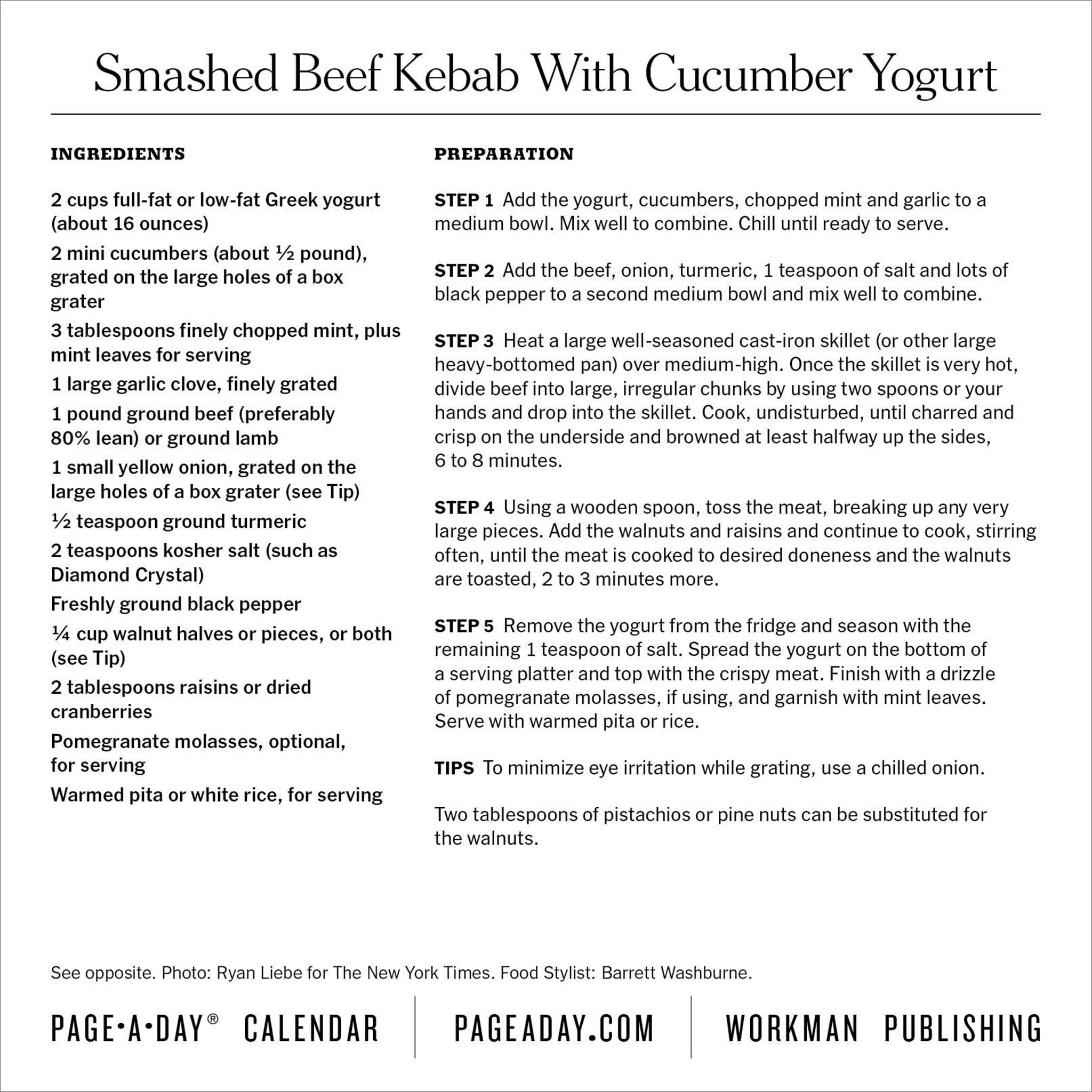 New York Times Cooking 2027 Box Calendar - Online Only
