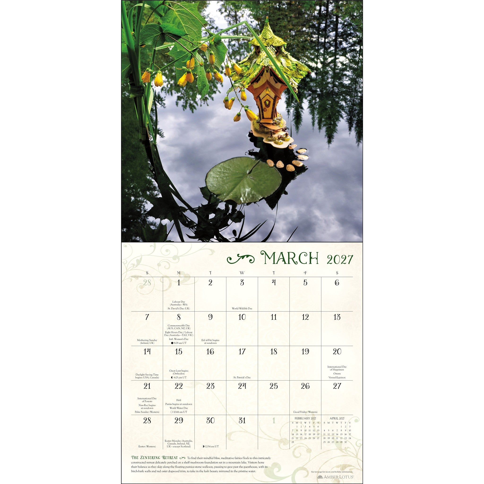 Fairy Houses 2027 Wall Calendar