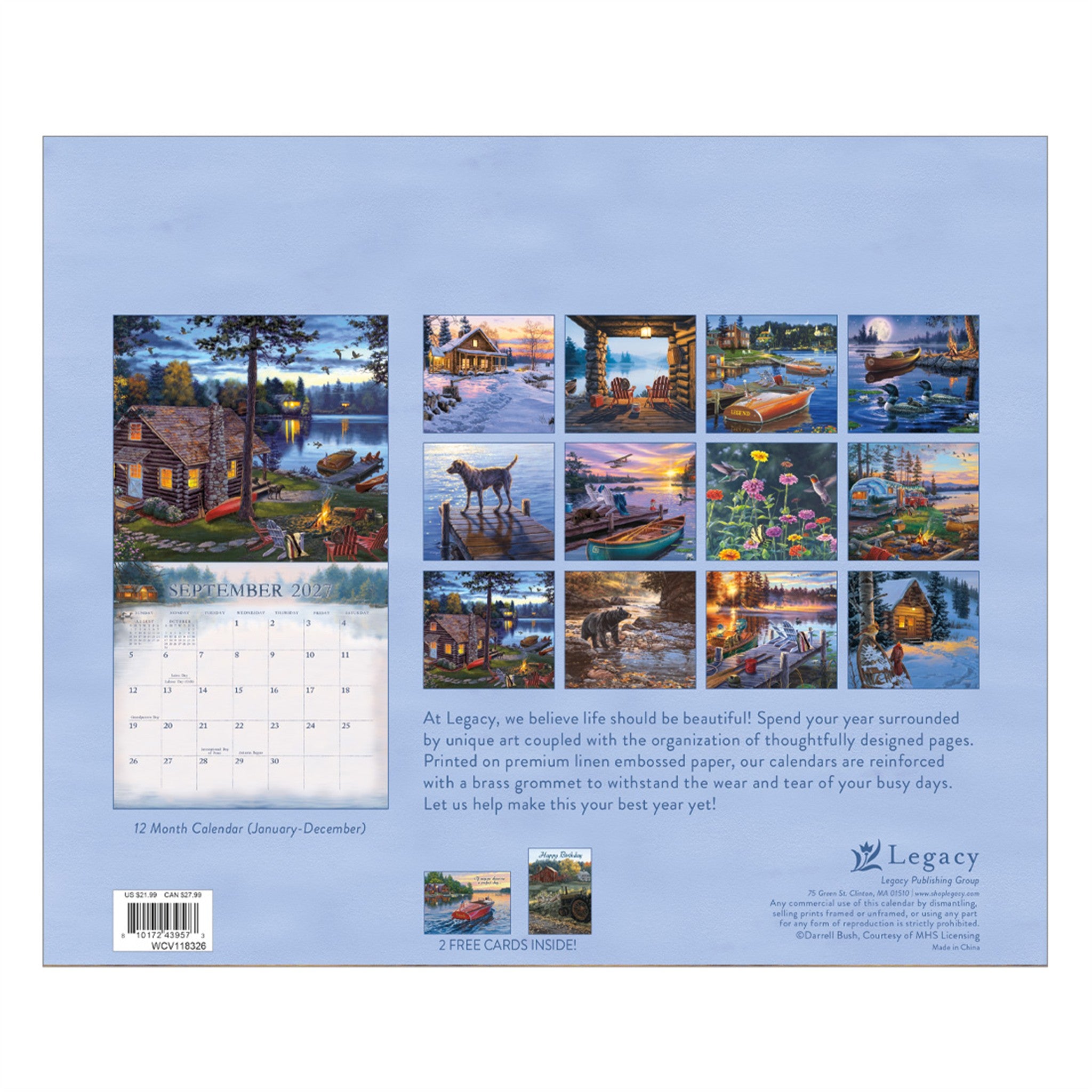 Cabin View Special Edition 2027 Wall Calendar
