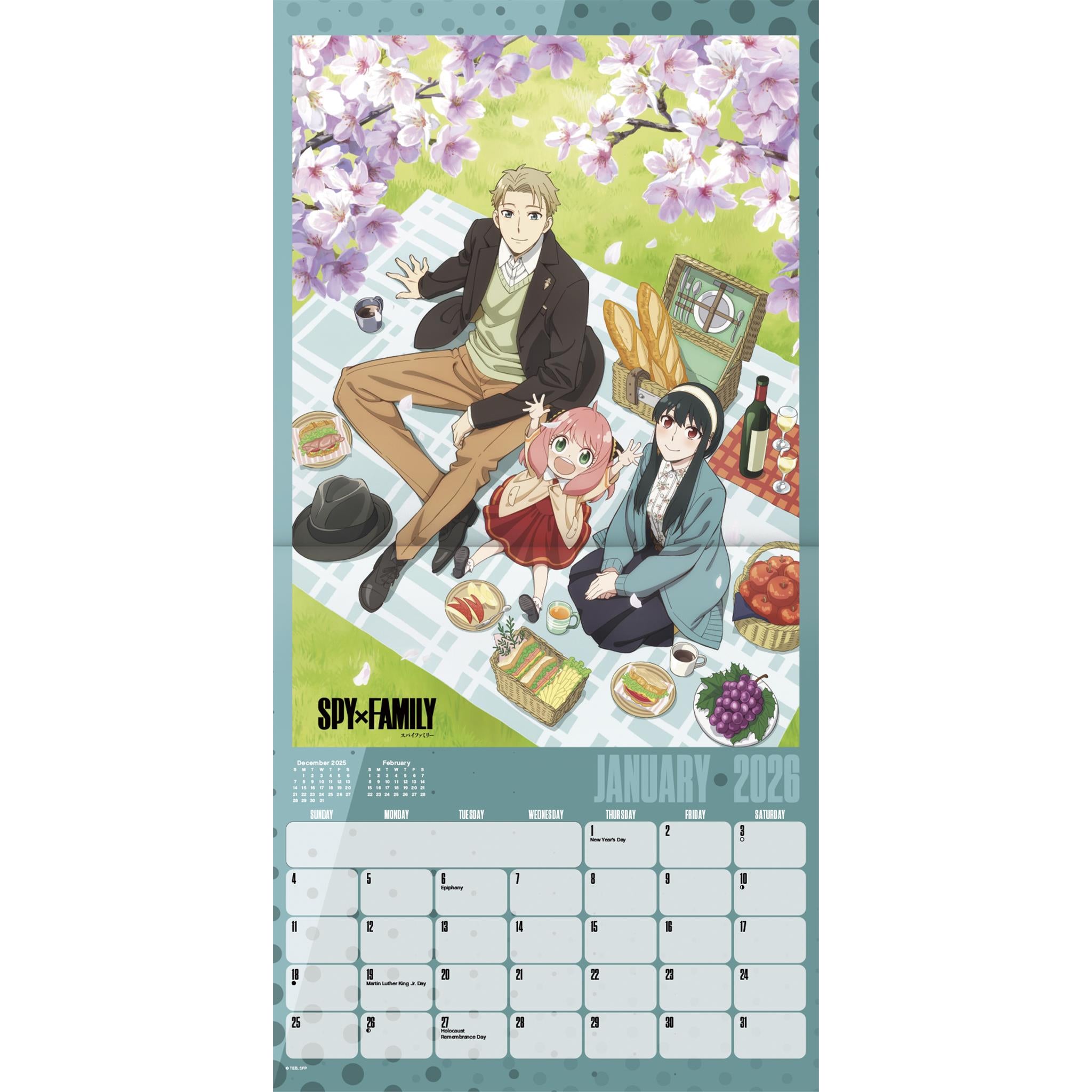 Spy X Family 2026 Wall Calendar