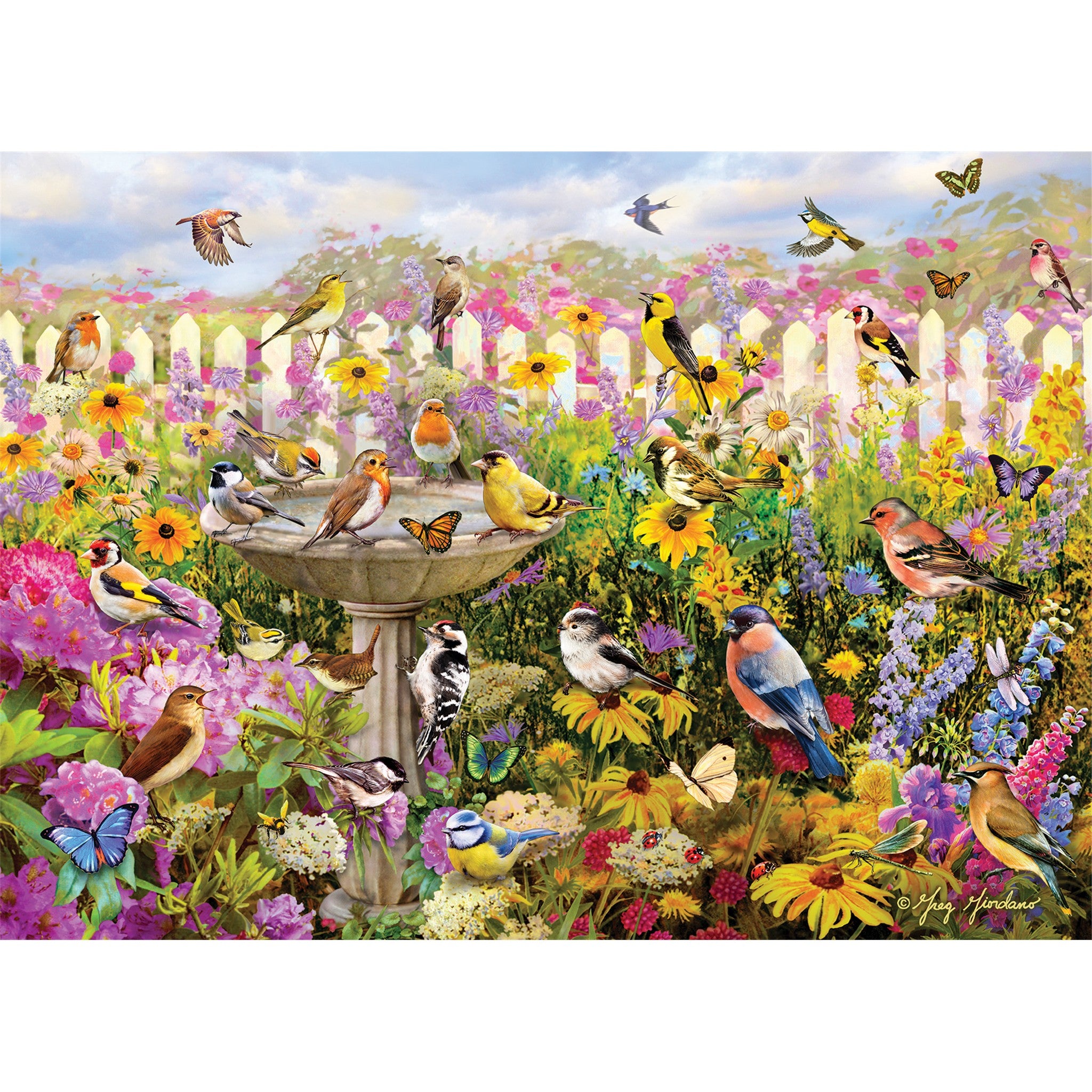 Backyard Bird Bath 1000 Piece Puzzle