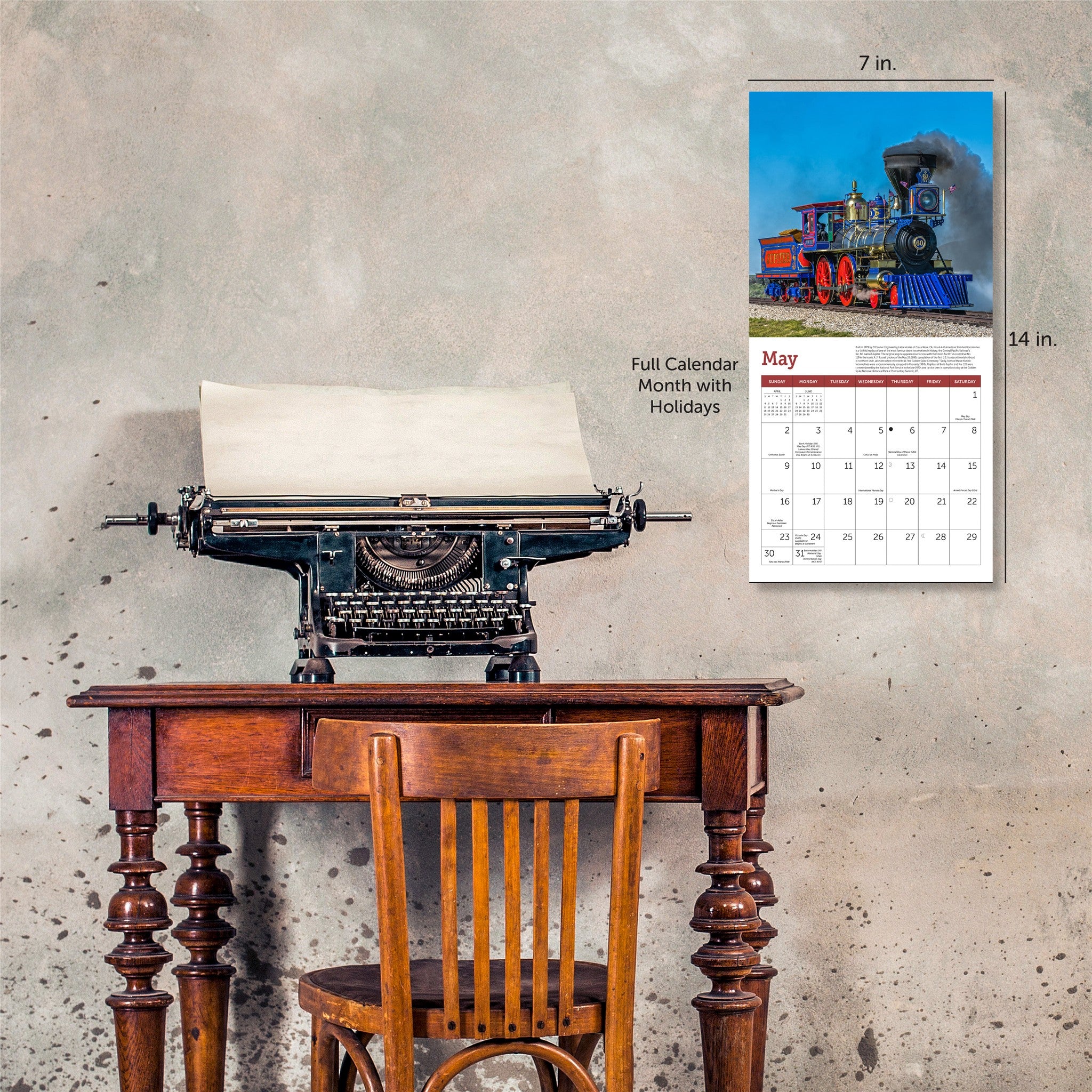 Steam Trains 2027 Mini Calendar