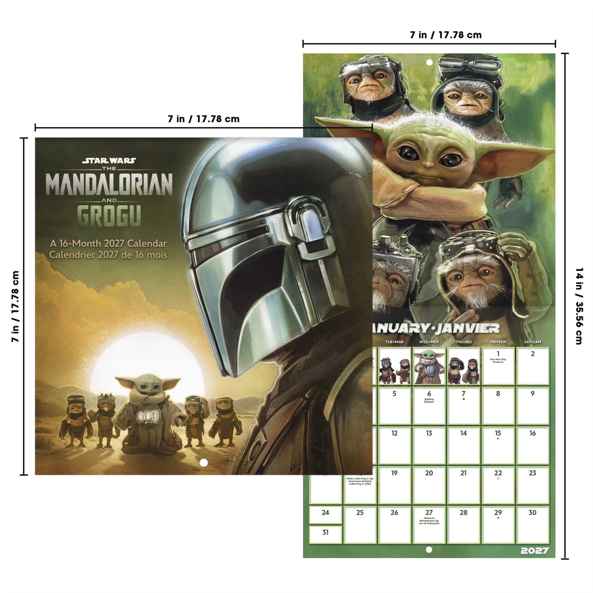 Star Wars Mandalorian Grogu 2027 Mini Calendar