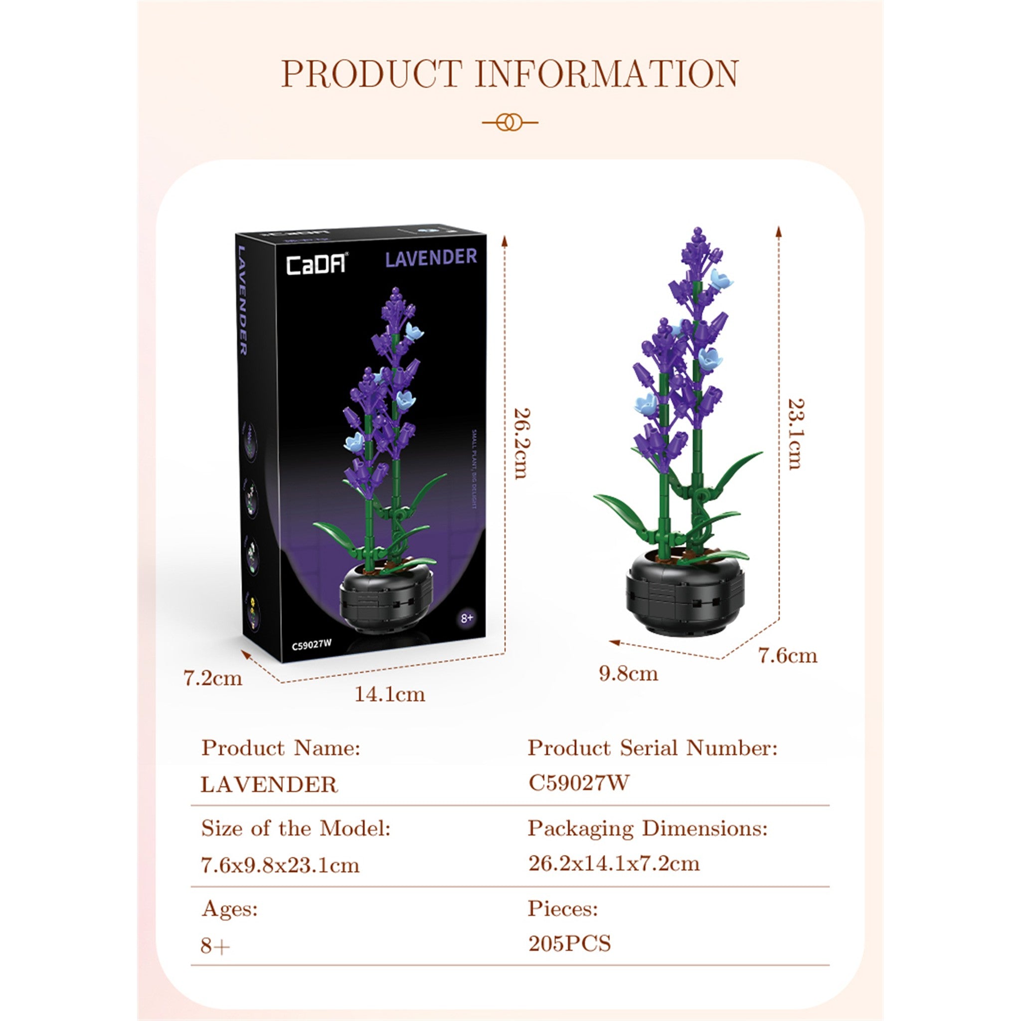 Lavender 205 Pieces
