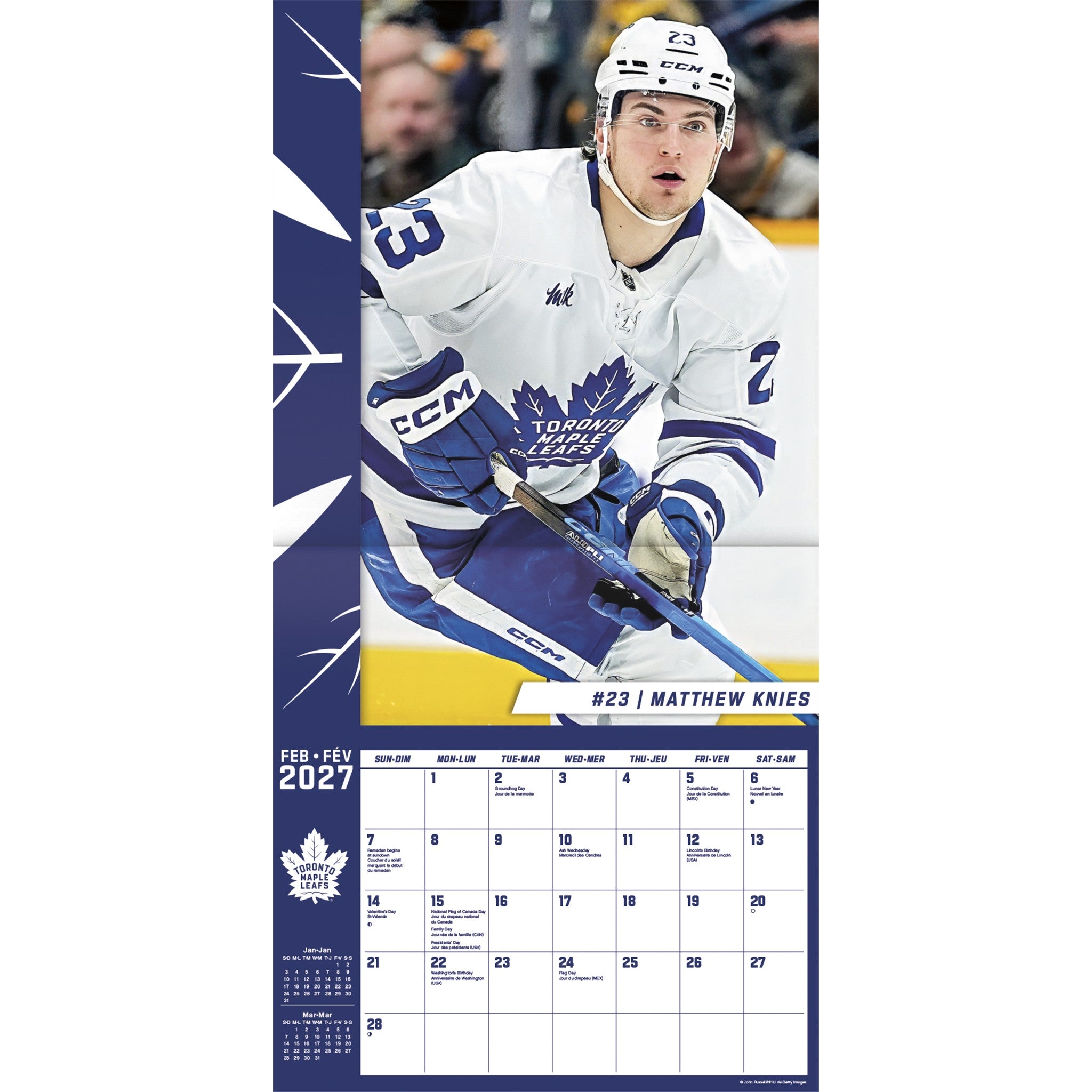 NHL Toronto Maple Leafs Exclusive with Print 2027 Wall Calendar