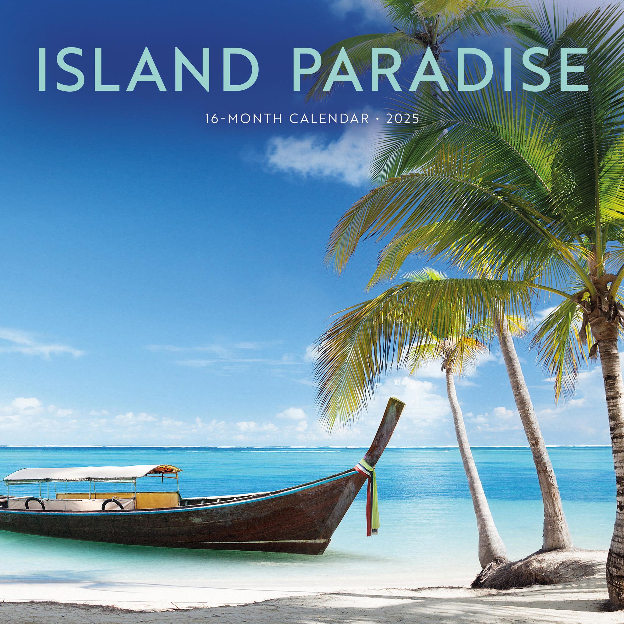 Island Paradise Wall 2025 Calendar