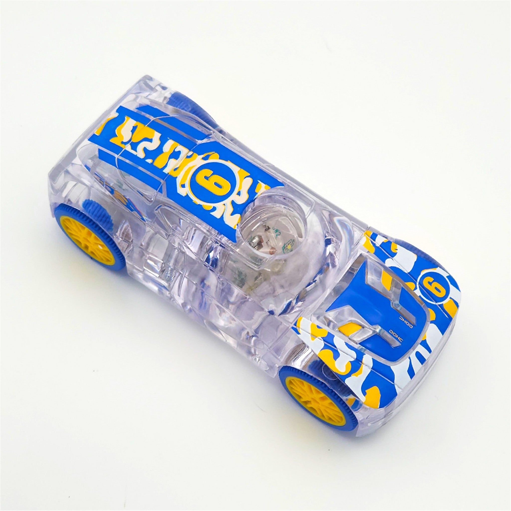 Blue/Yellow Muscle Car Marble Racer