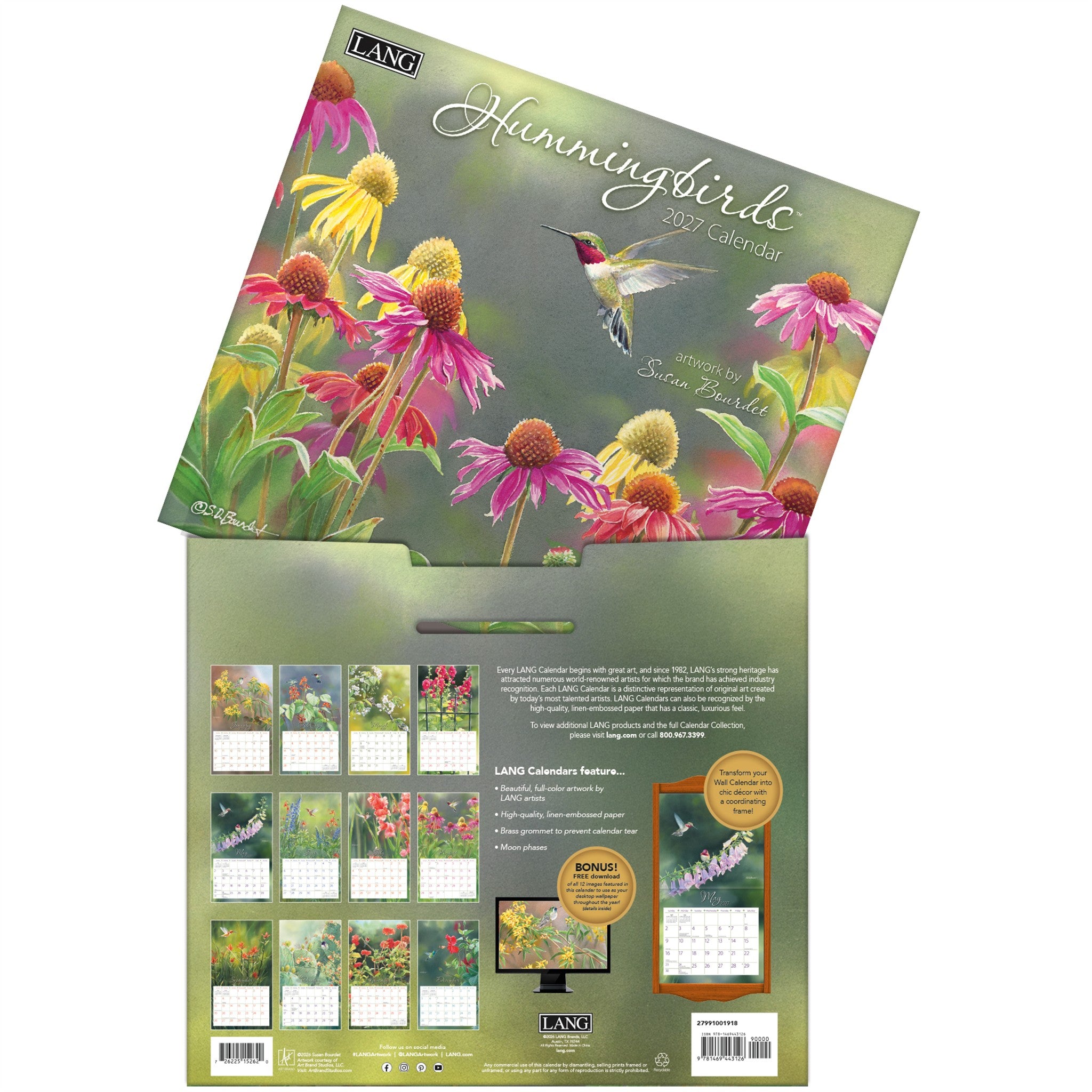 Hummingbirds 2027 Wall Calendar - Online Only