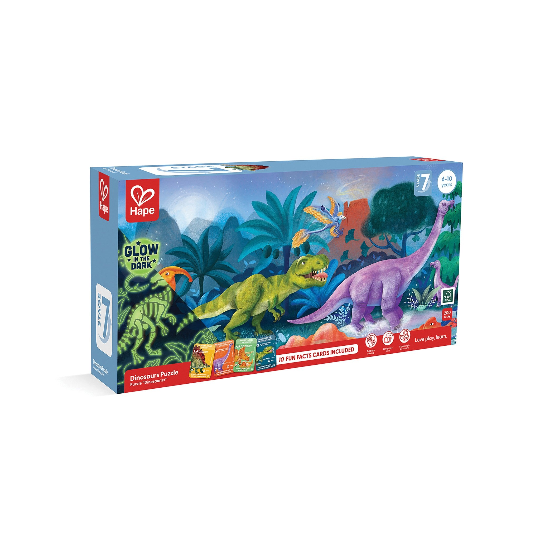 Dinosaurs Glow in the Dark 200 Piece Puzzle
