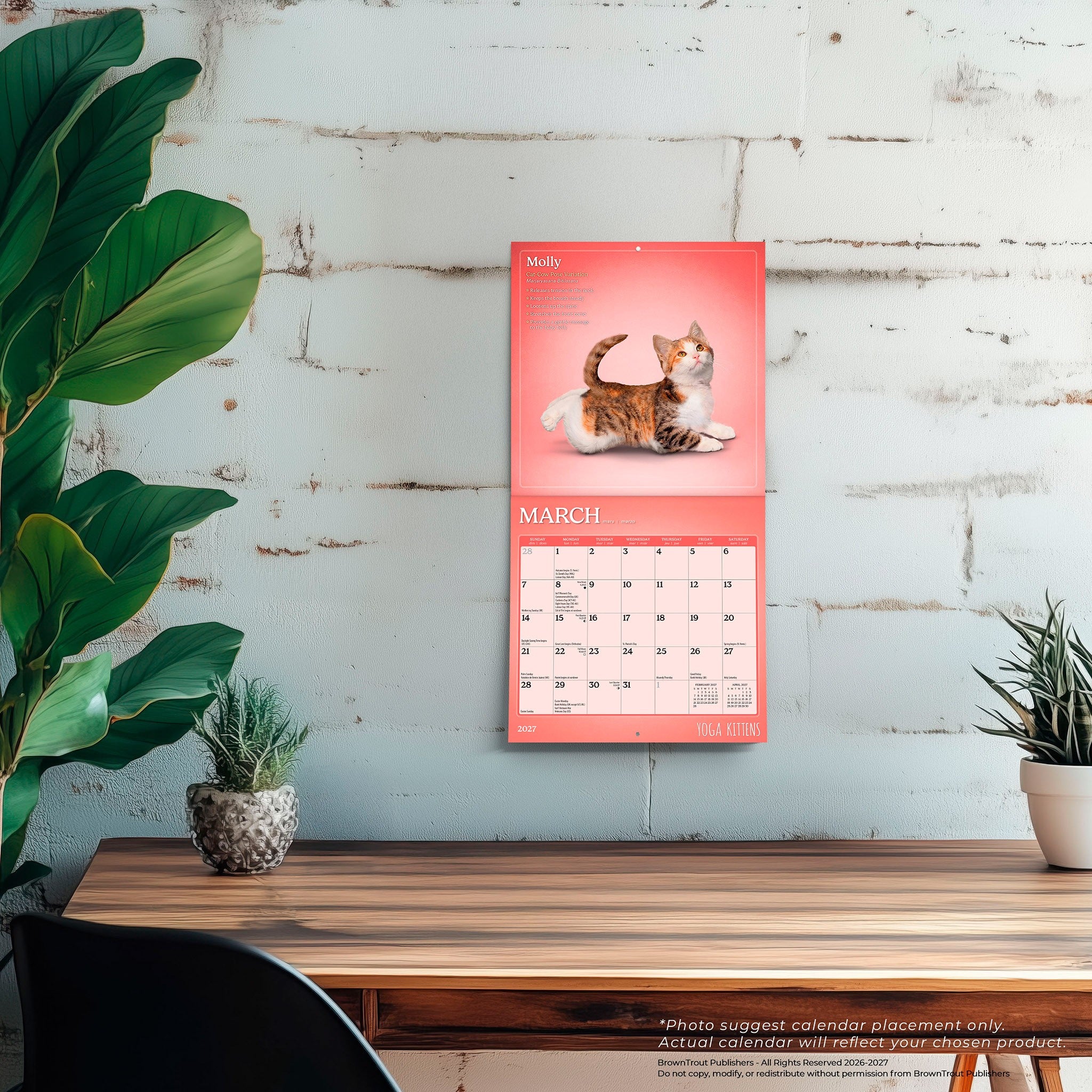 Yoga Kittens 2027 Mini Calendar