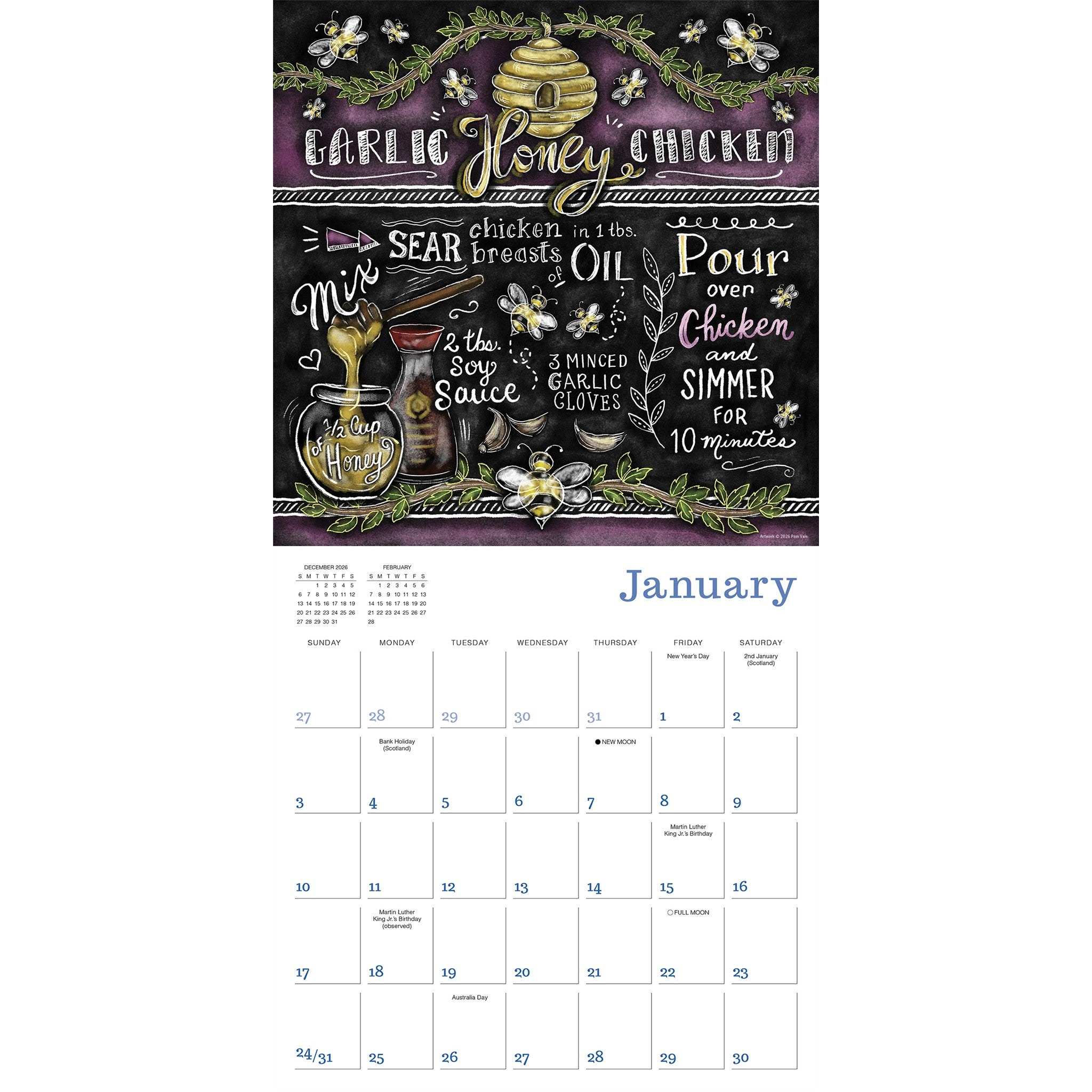 Cooking with Love Provides Food for the Soul 2027 Wall Calendar