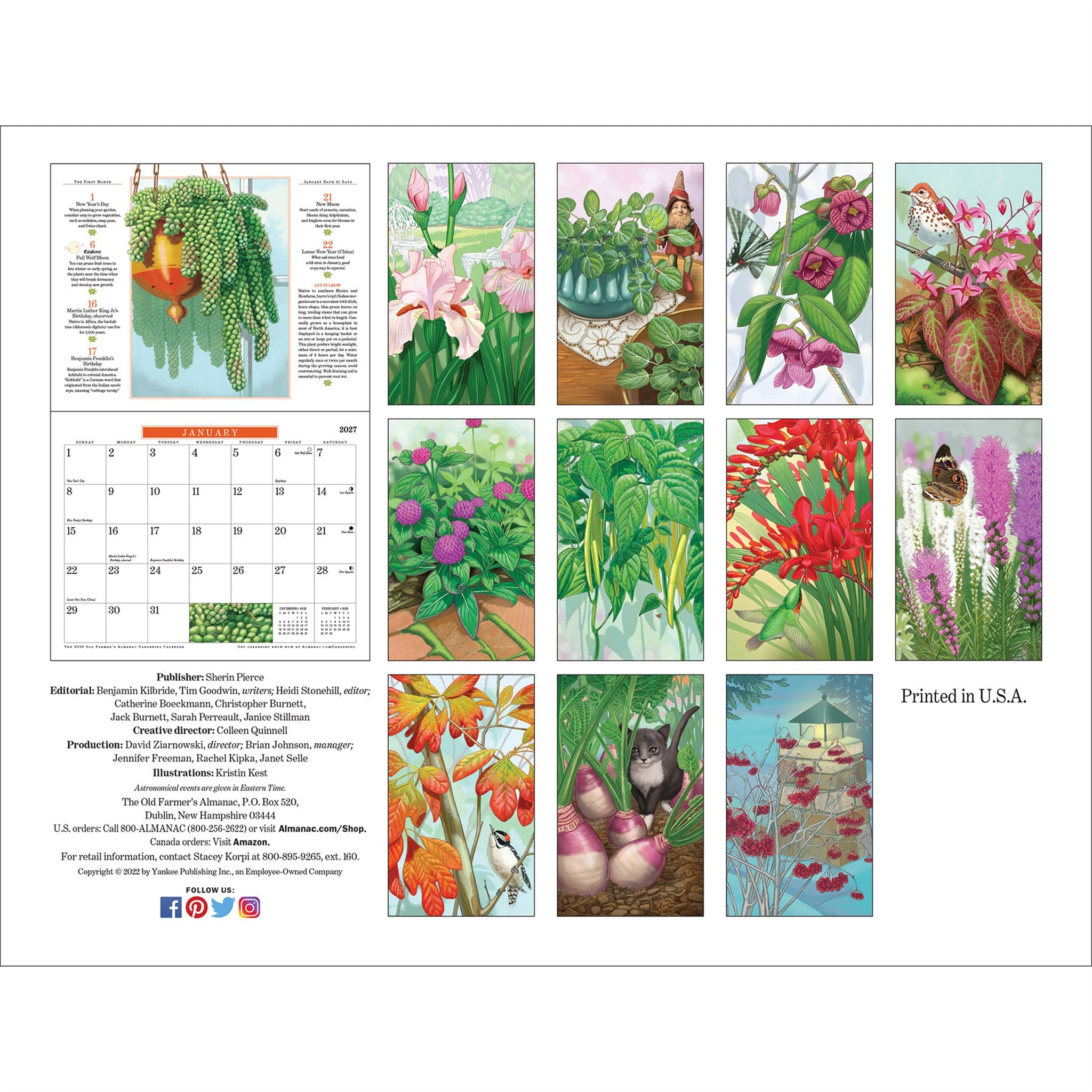 The Old Farmer's Almanac Gardening 2027 Wall Calendar