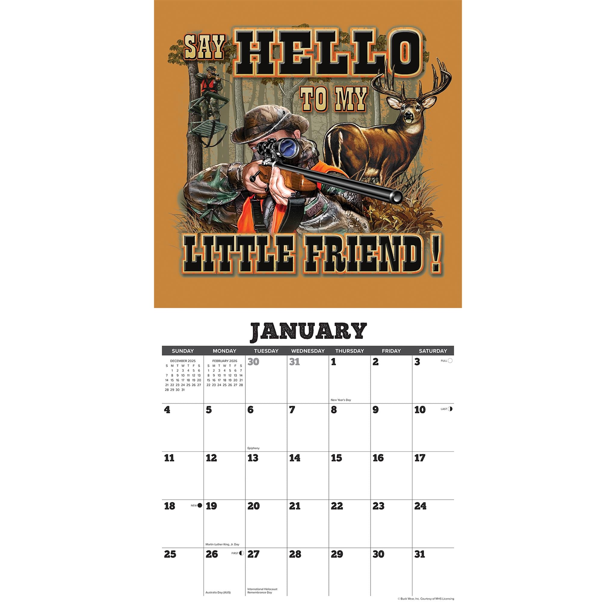Buck Wear Hunting And Fishing Tales 2026 Wall Calendar