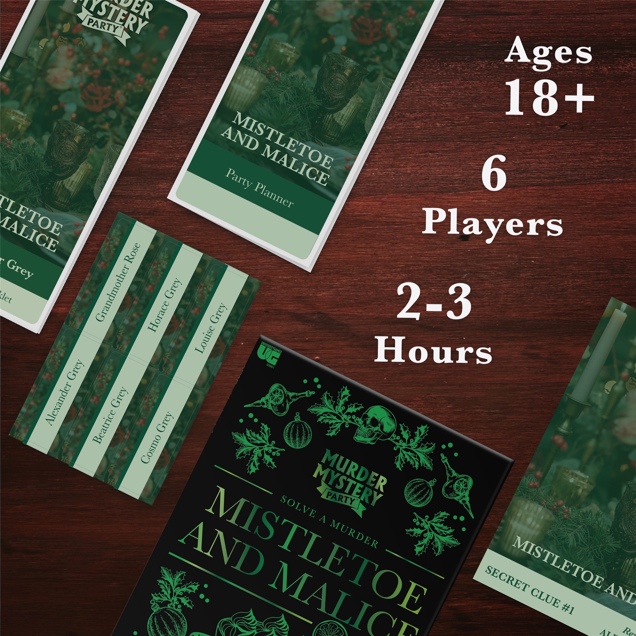 Mistletoe & Malice Murder Mystery Party Game