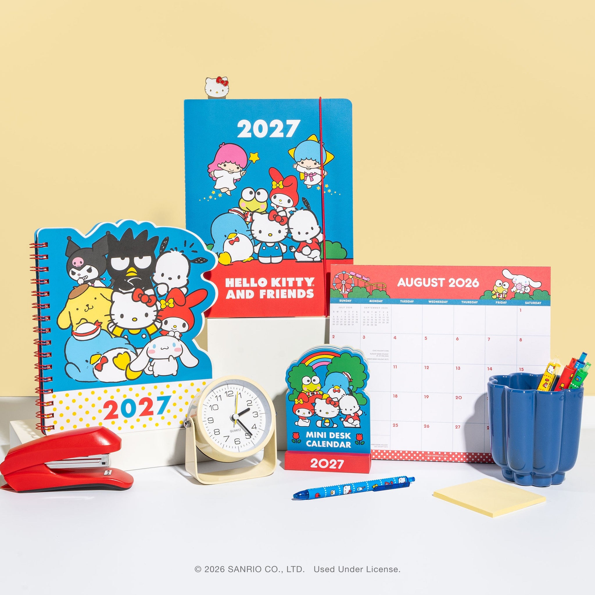 Hello Kitty and Friends Retro with Wood Stand 2027 Easel Calendar - Online Only