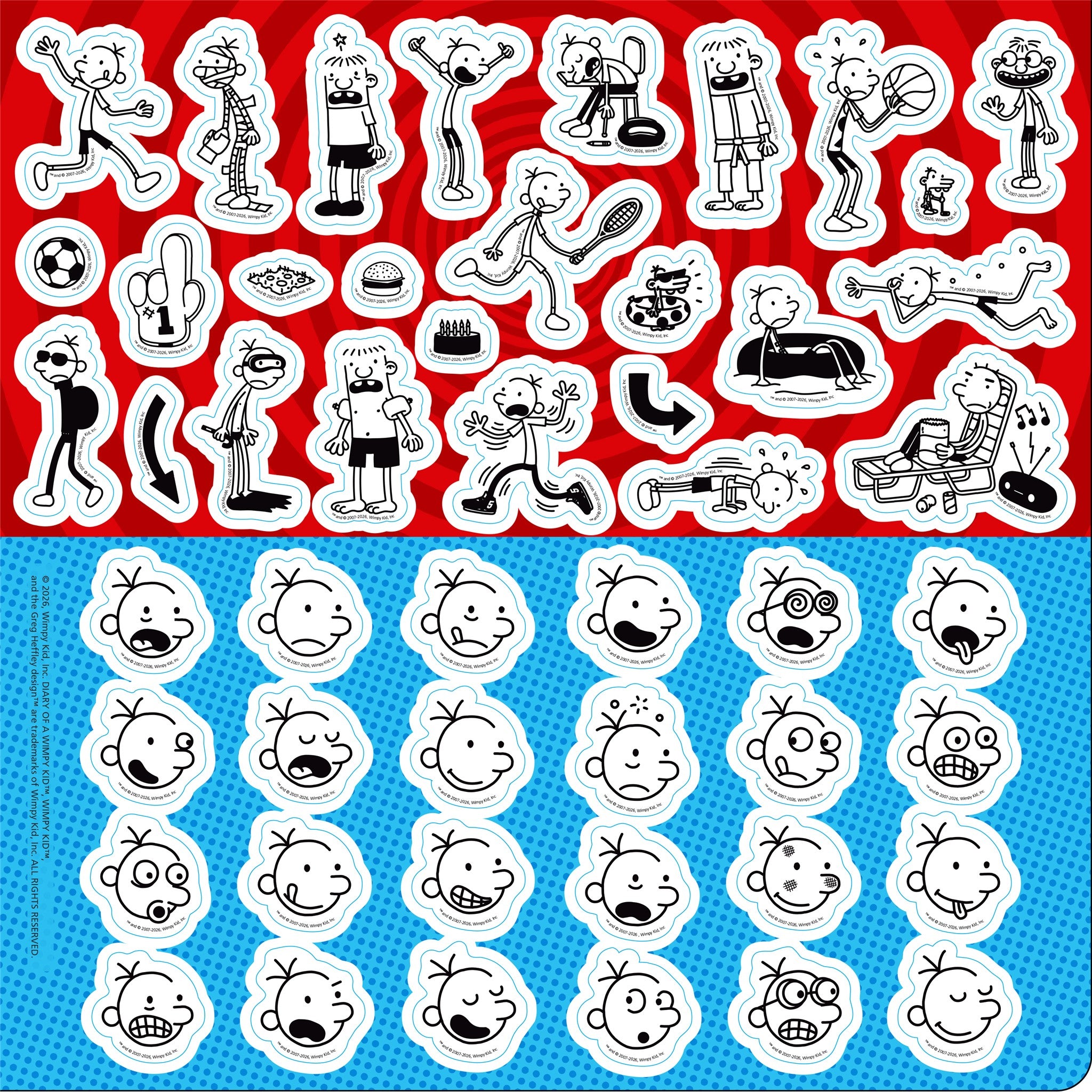 Wimpy Kid with Stickers 2027 Wall Calendar