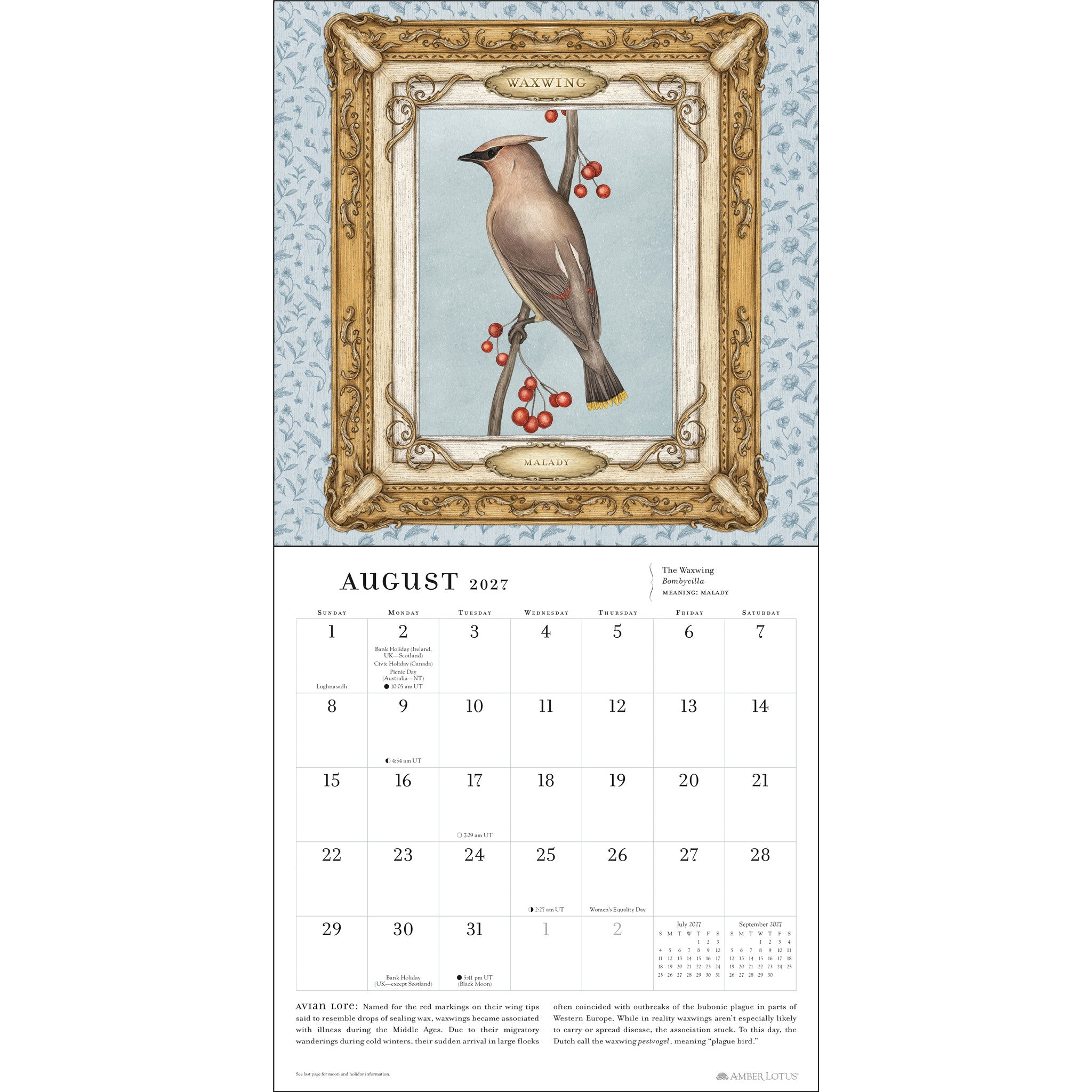 Ornithography 2027 Wall Calendar