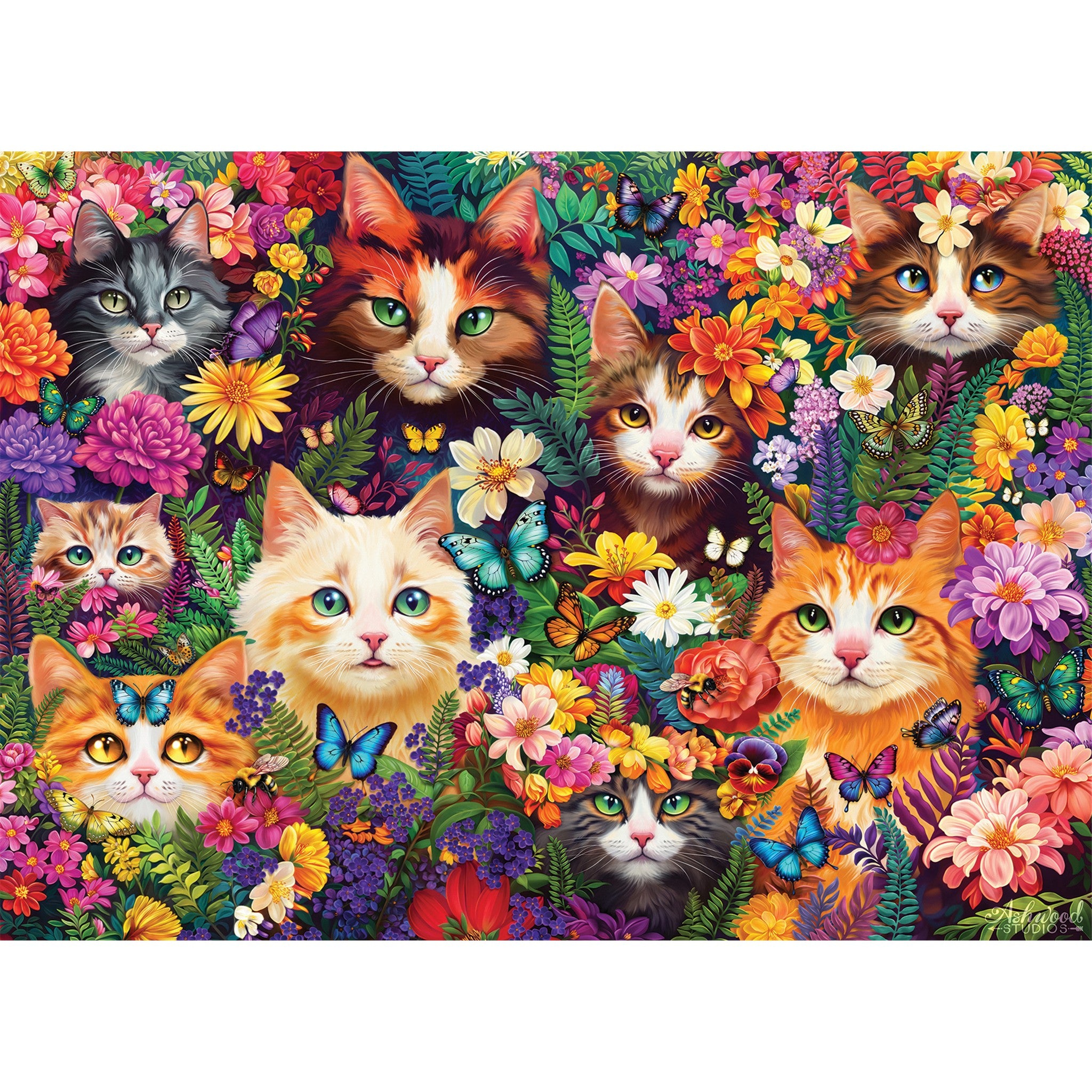 Blooming Whiskers 1000 Piece Puzzle