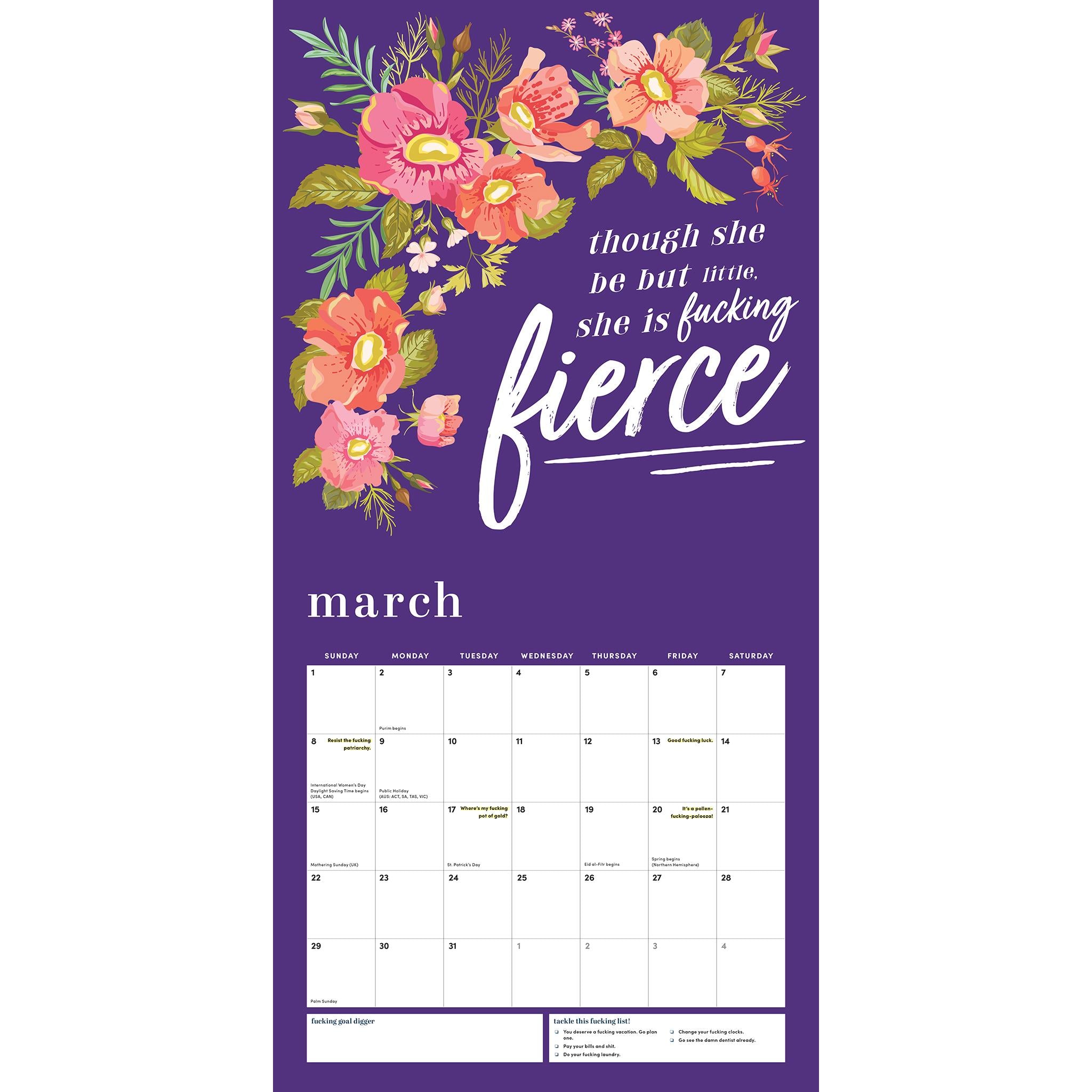 She Believed She Could So She Fucking Did 2026 Wall Calendar - Online Only