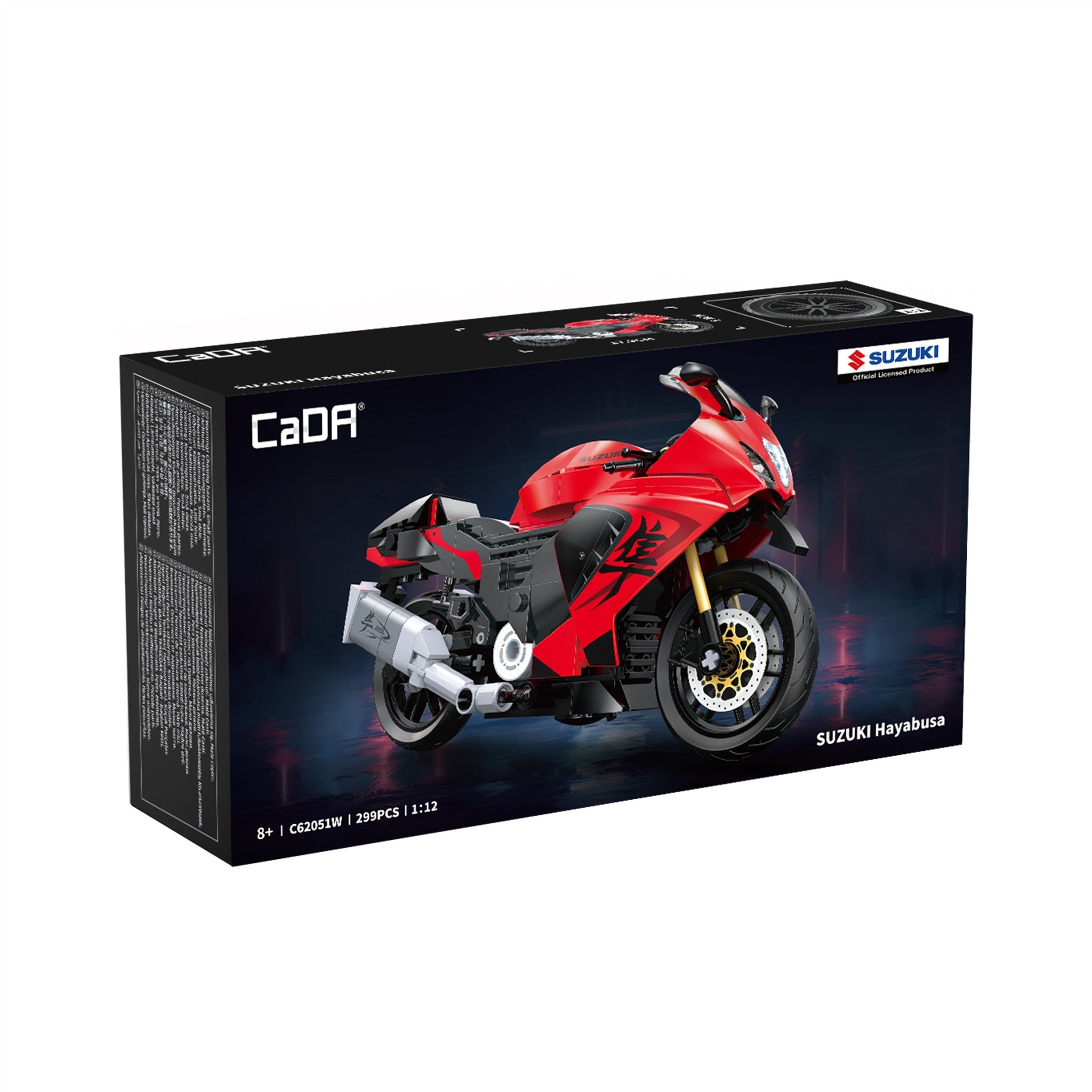 Red 1:12 Suzuki Hayabusa 299 Pieces