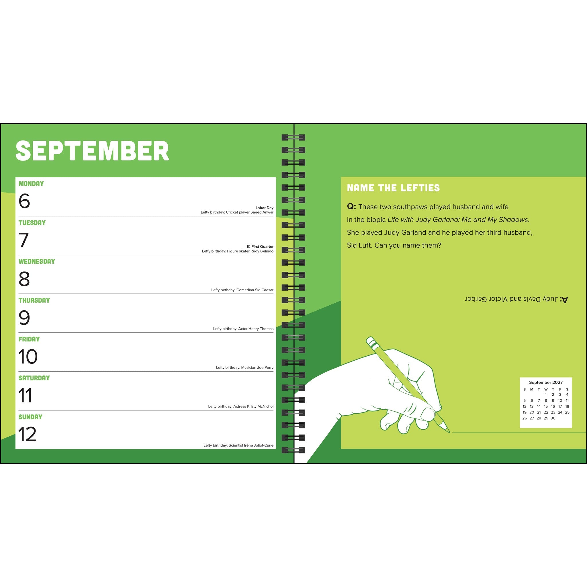 Left-Hander's 2027 Engagement Calendar