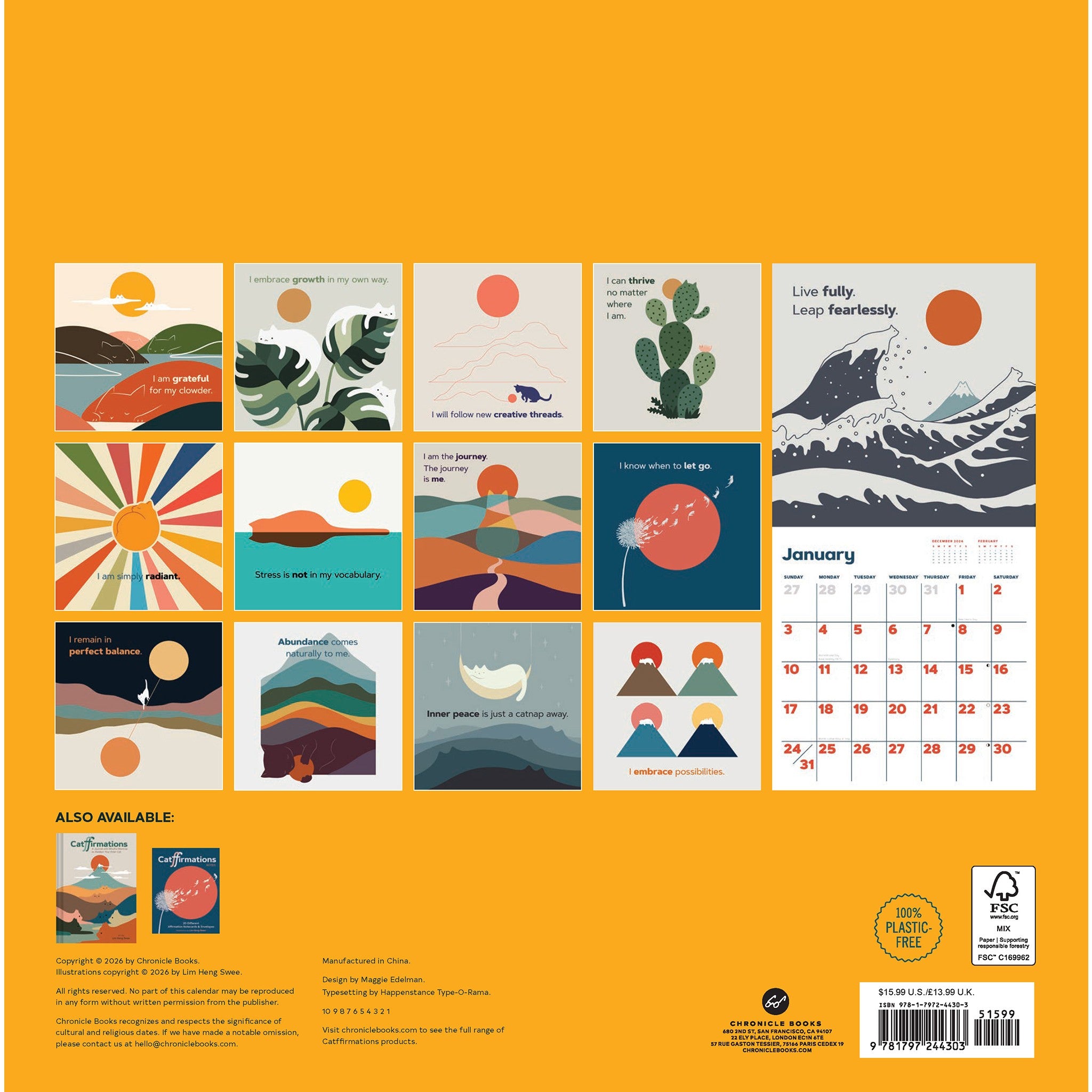 Catffirmations 2027 Wall Calendar - Online Only