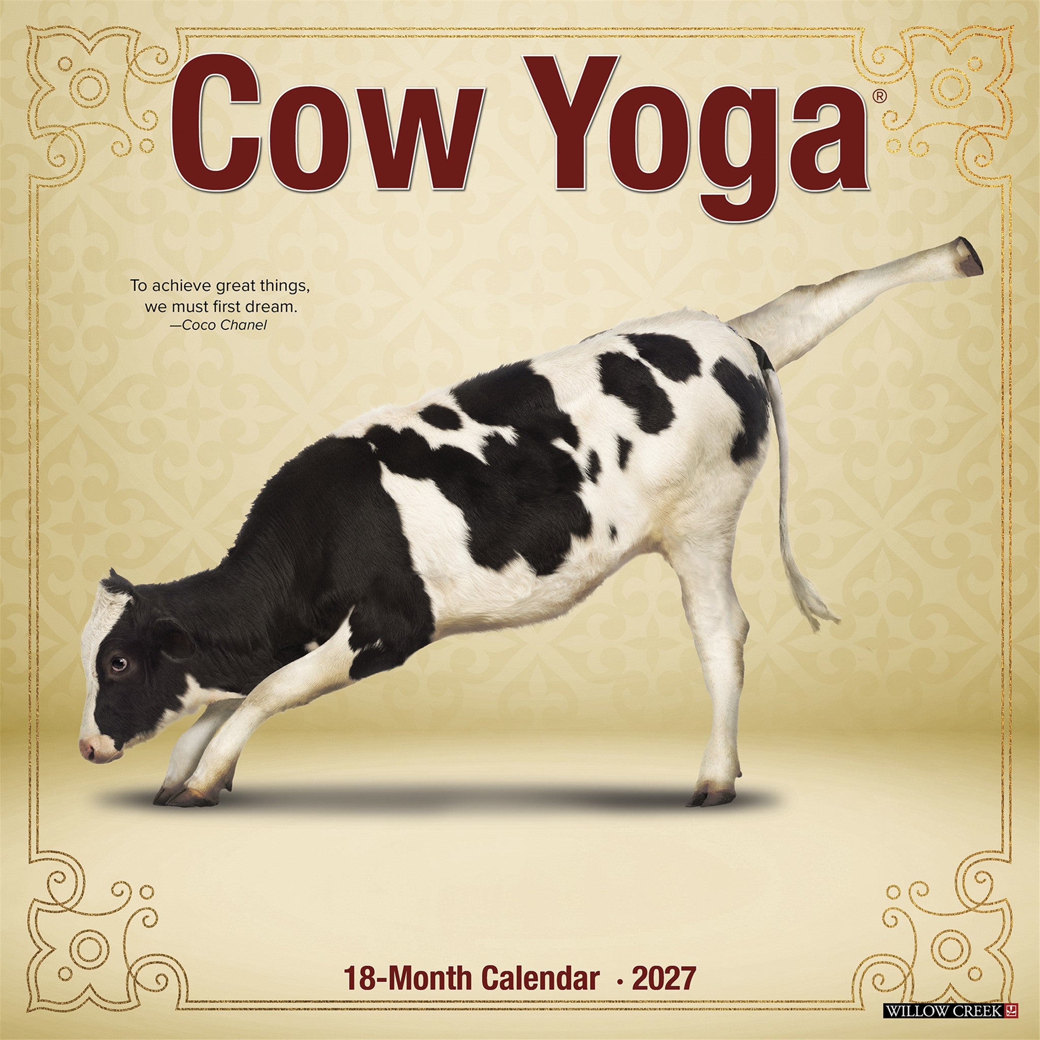 Cow Yoga 2027 Wall Calendar