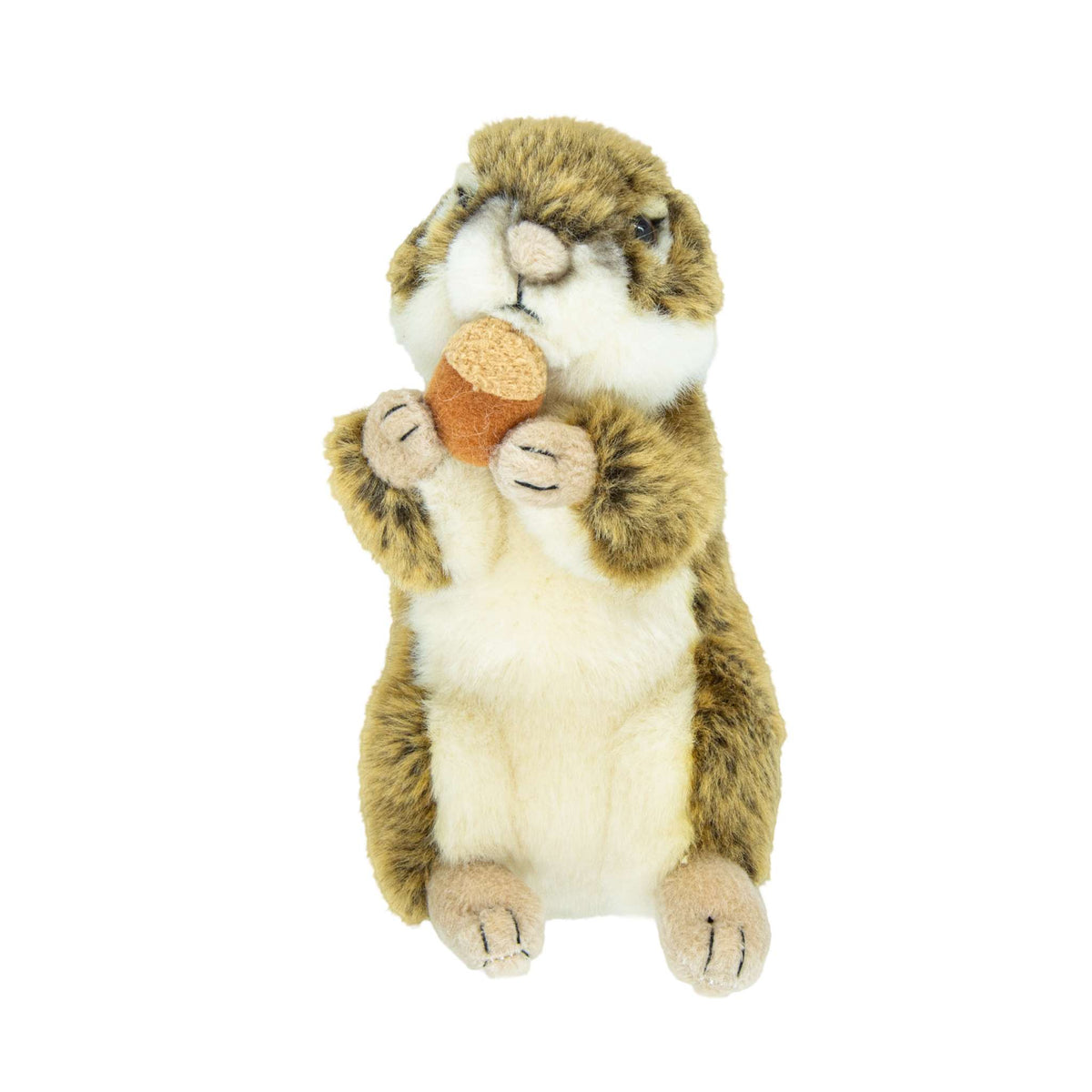 Lifelike Standing Brown Squirrel Plush 7in