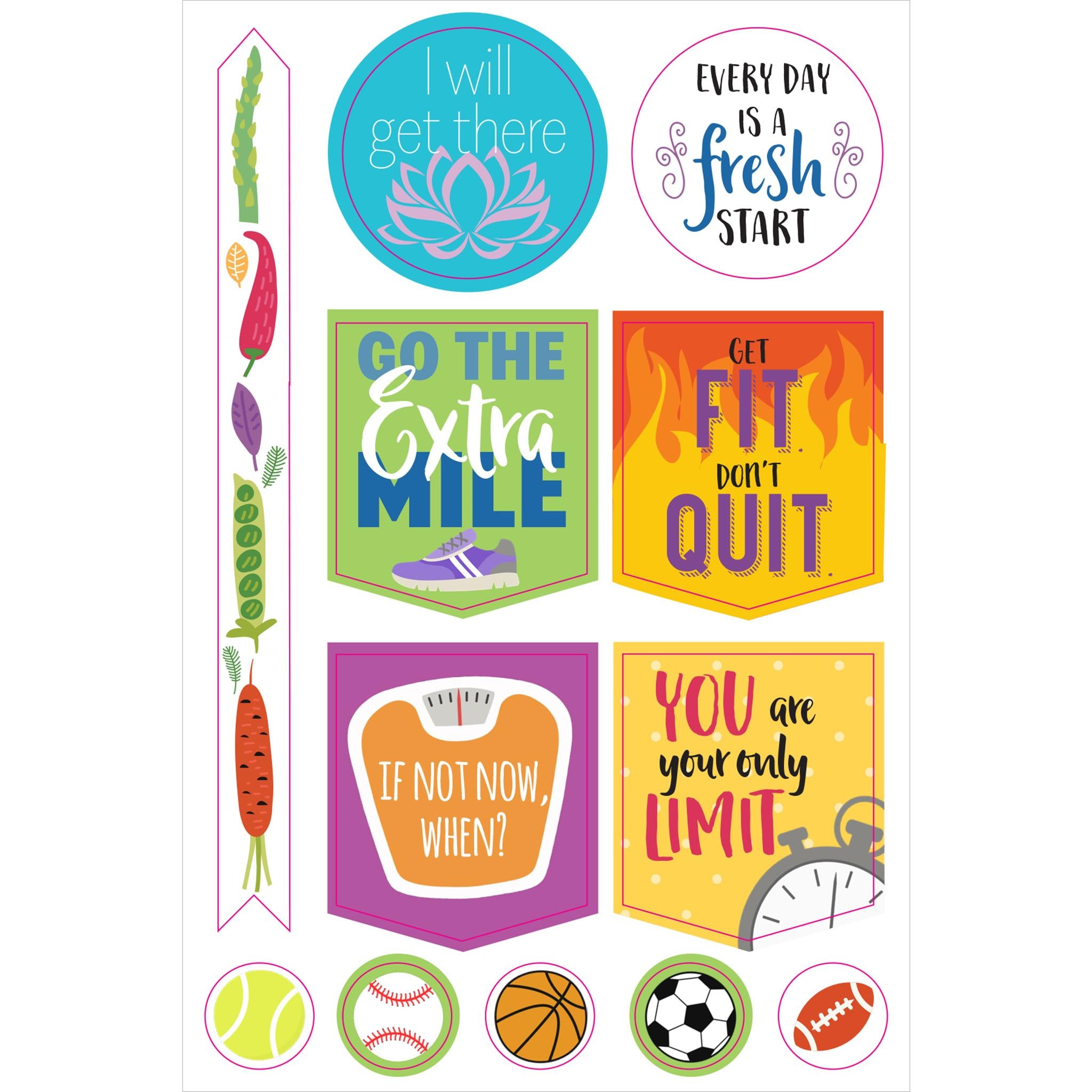 Health and Fitness Planner Stickers