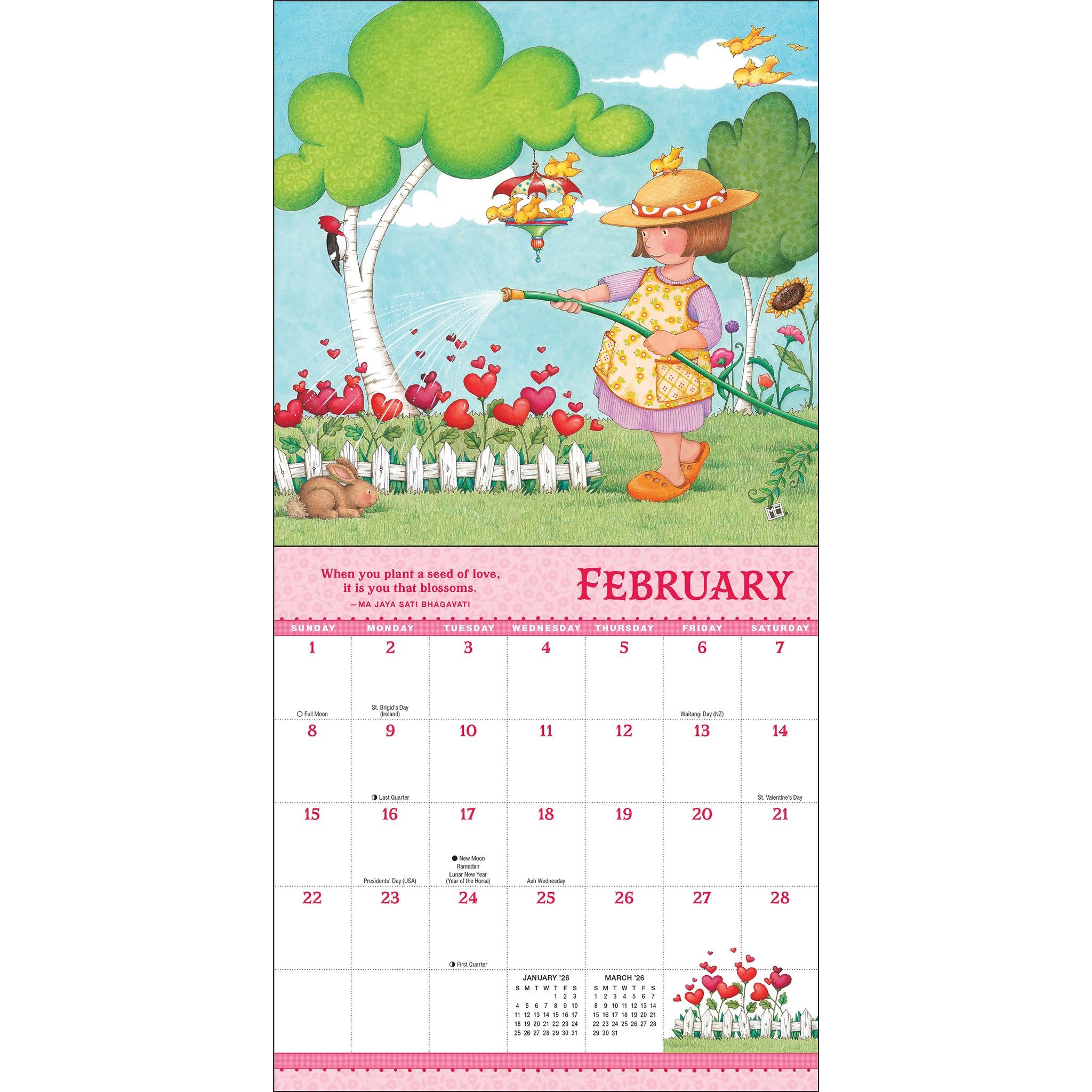 Mary Engelbreits Grow With The Flow 2026 Mini Calendar - Online Only