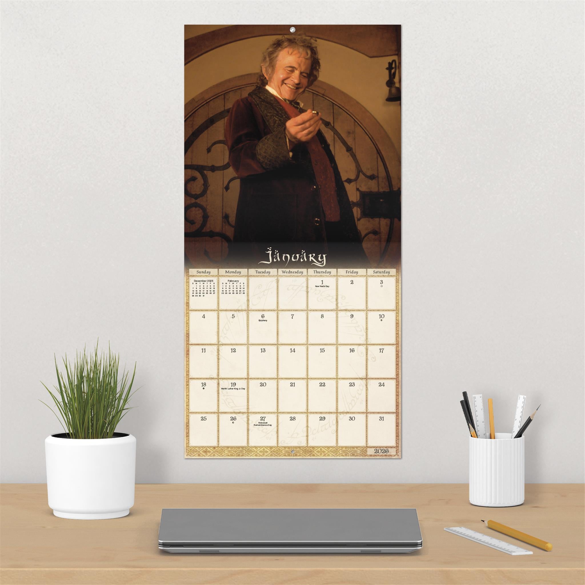 Lord Of The Rings 2026 Wall Calendar
