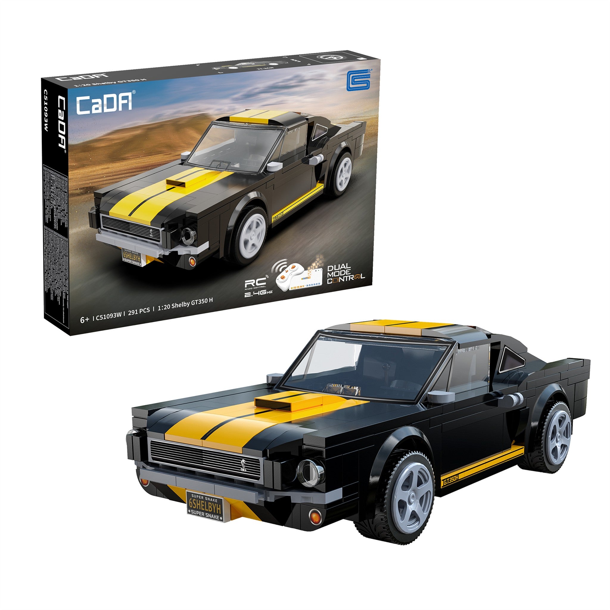 Black 1:20 Shelby GT350H 292 Pieces with Remote Control
