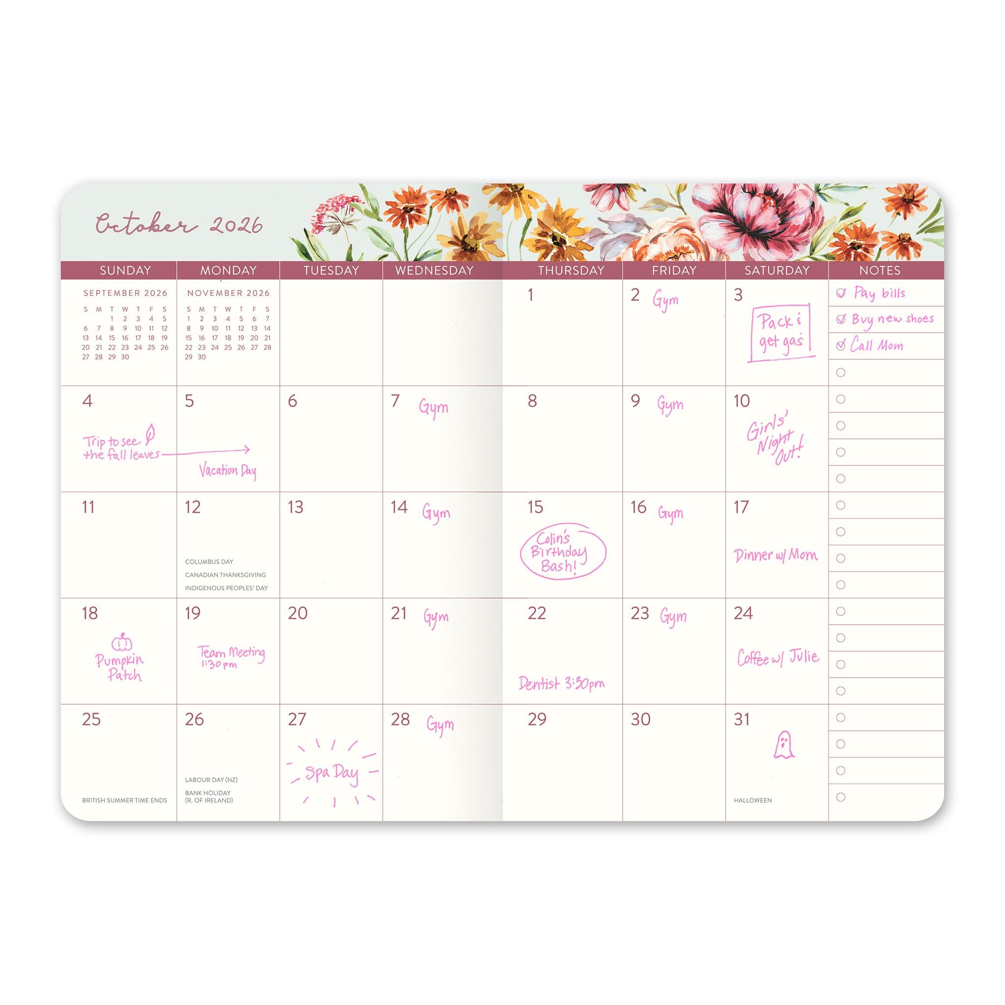 Bella Flora 2025-2026 Monthly Exclusive Pocket Planner