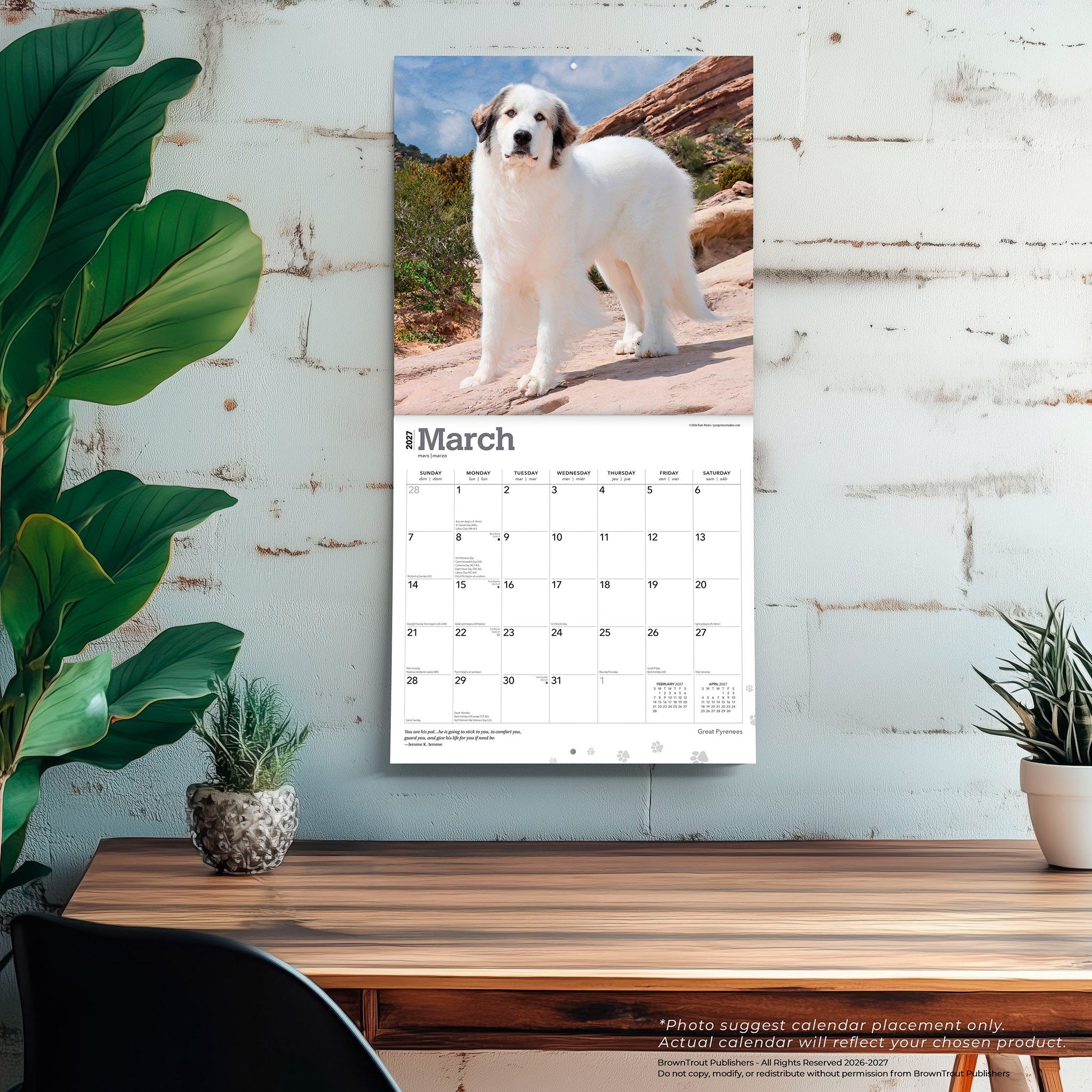 Great Pyrenees 2027 Wall Calendar
