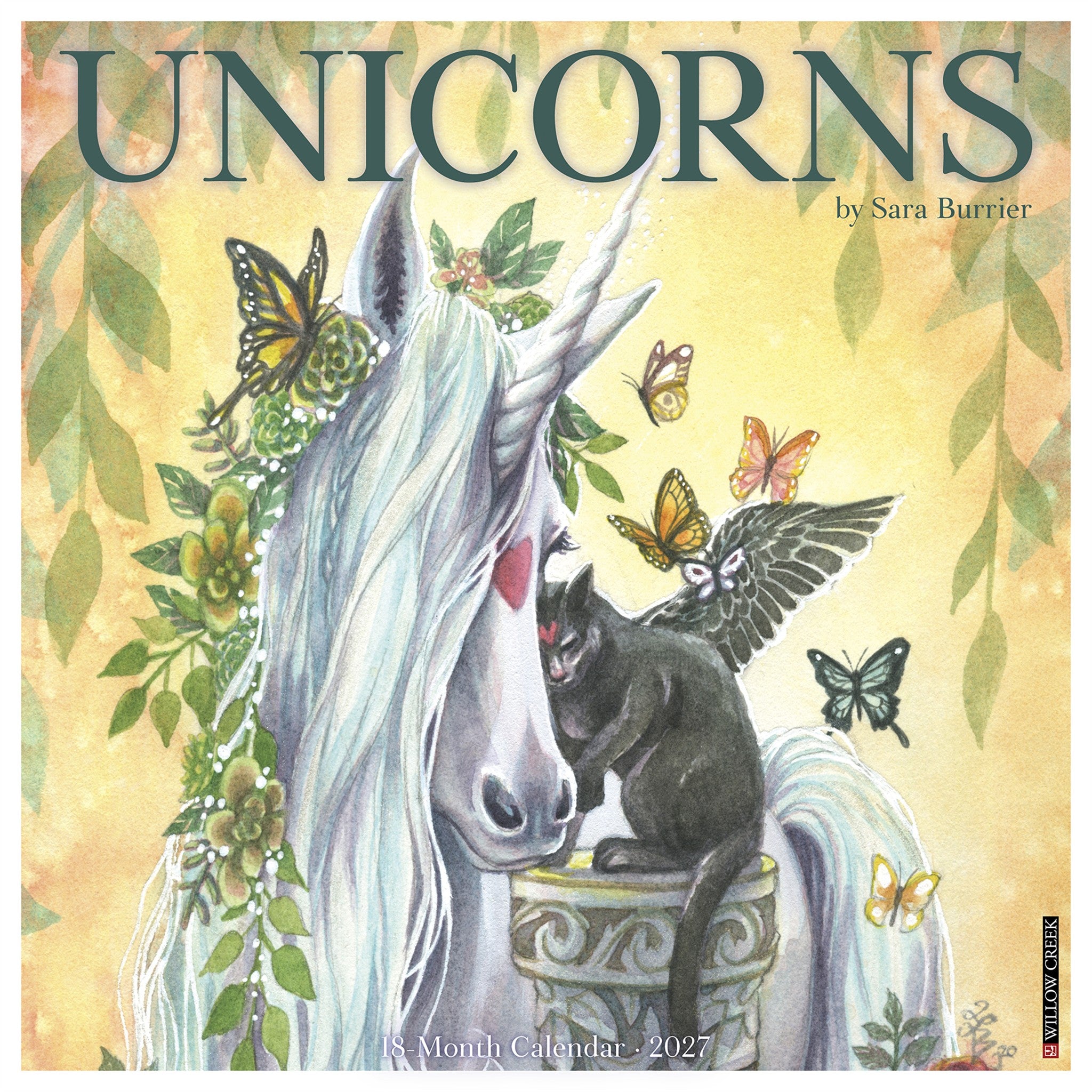 Unicorns by Sara Burrier 2027 Wall Calendar - Online Only
