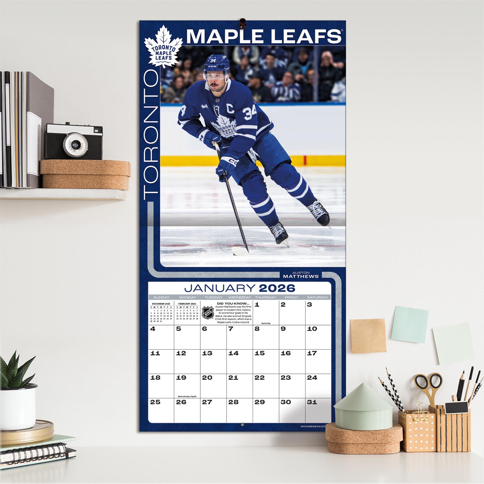 NHL Elite 2026 Wall Calendar